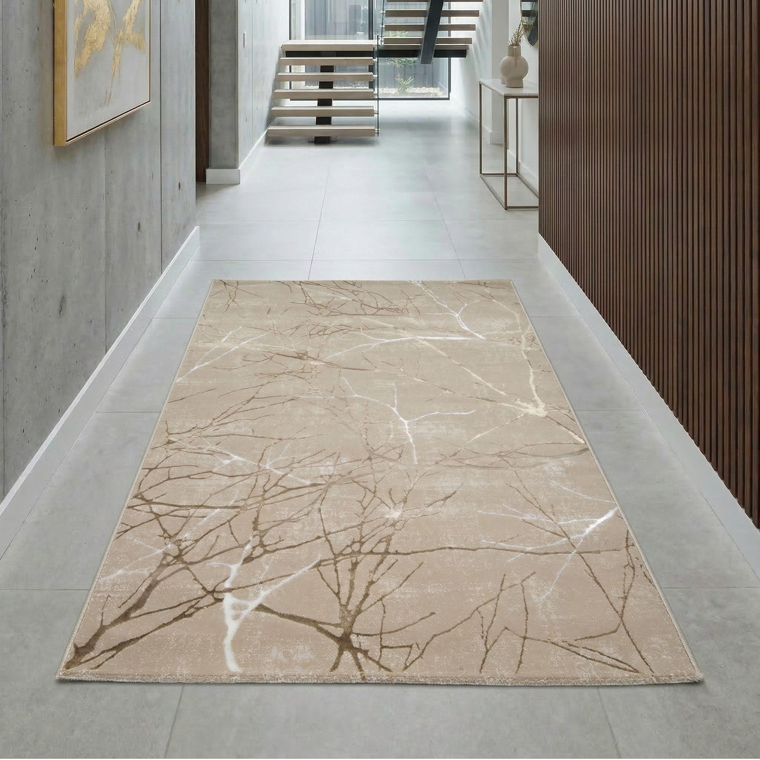 TeppichHome24 Designteppich Dekorative Motivstruktur, rechteckig, Höhe: 8 mm, pflegeleicht, strapazierfähig, für Fußbodenheizung geeignet