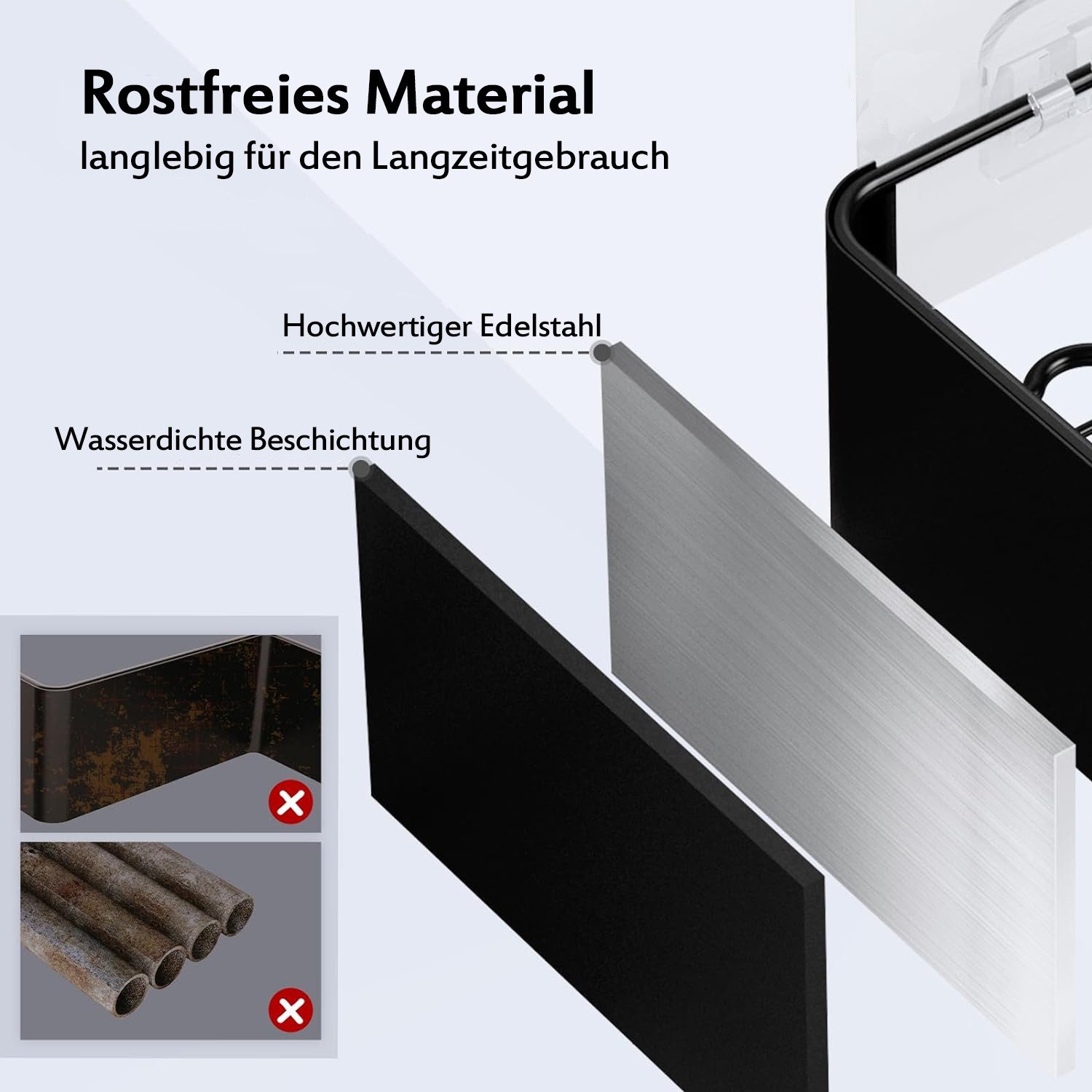 NUODWELL Duschablage 2 Stück Ohne Bohren Rostfreie Organizer, Badregal mit günstig online kaufen