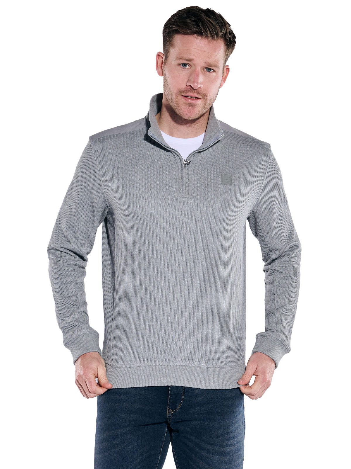 Engbers Sweatshirt Herren Sweatshirt regular, Silbergrau