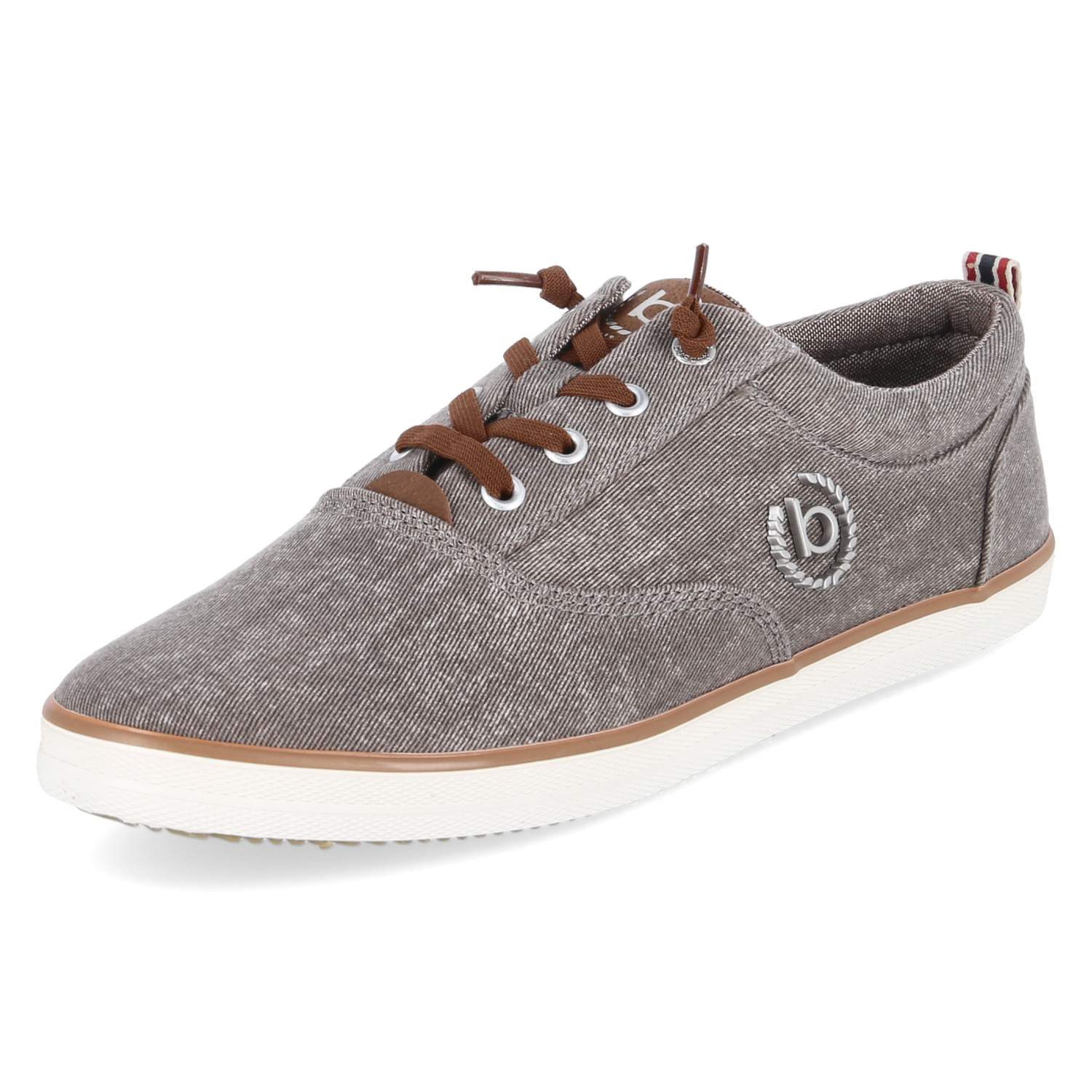 bugatti Bugatti 321502046900-1400 Herren Textil taupe Schnürschuh