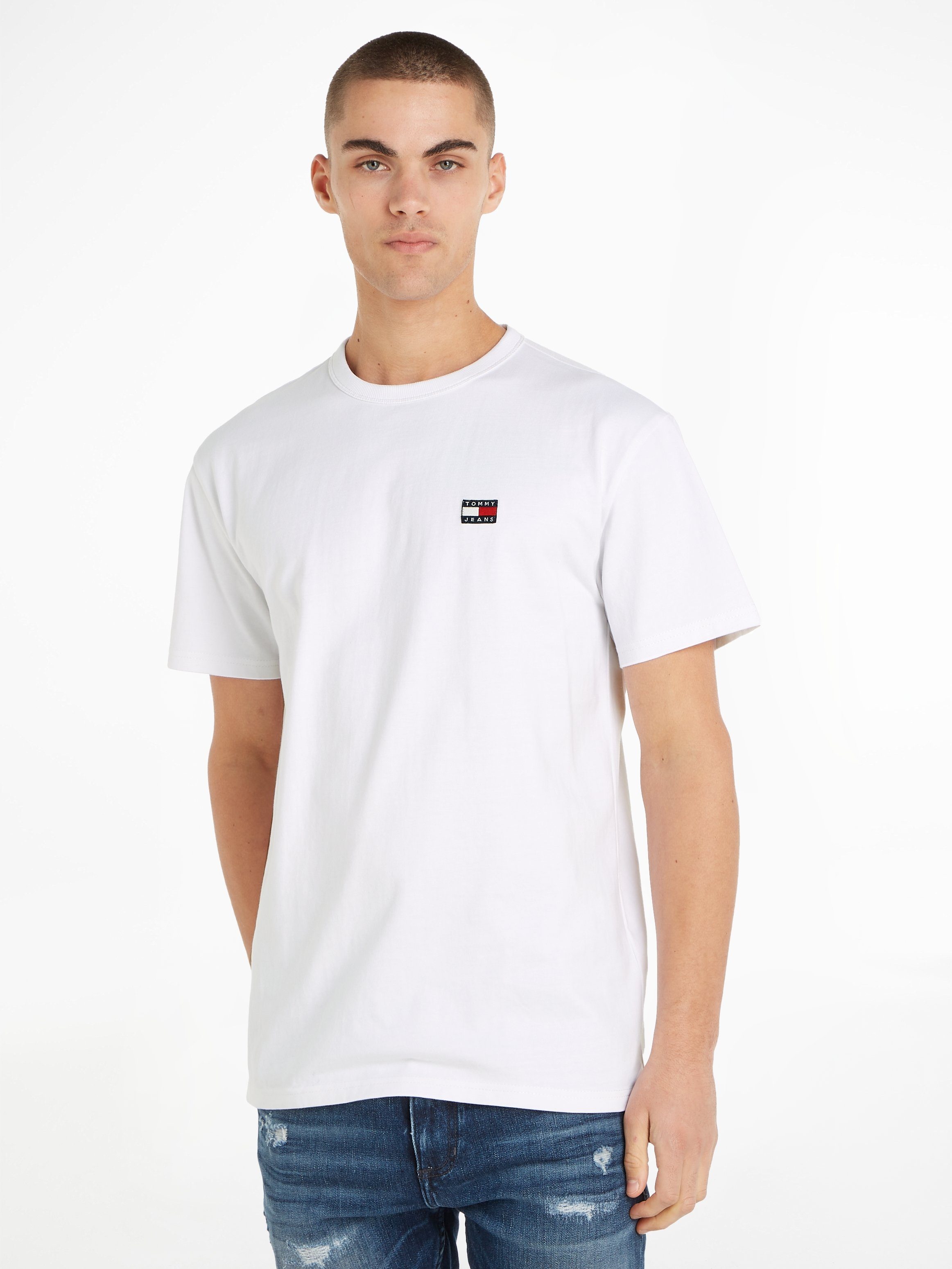 BADGE T-Shirt White TOMMY TJM TEE XS Jeans CLSC Tommy