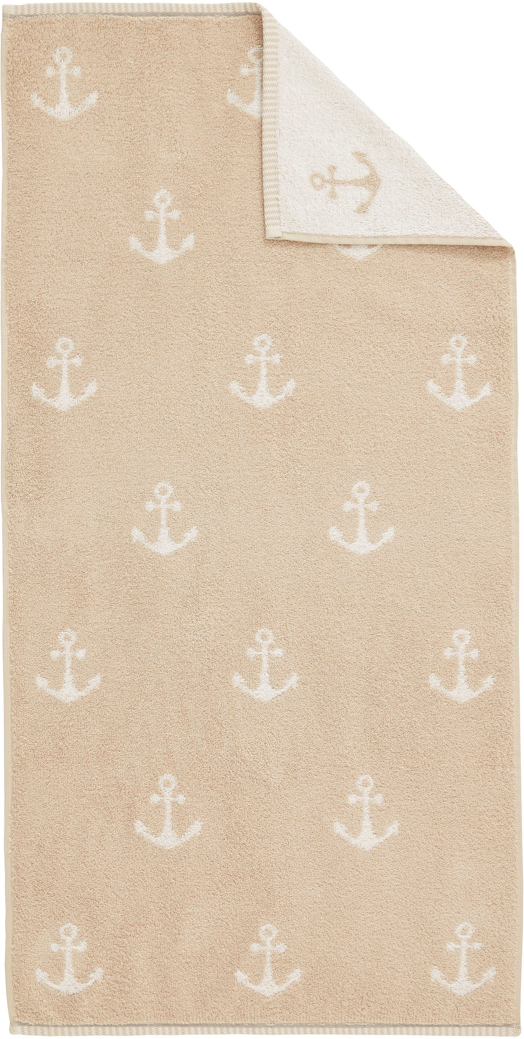 Dyckhoff Handtuch Set Maritim, Nautic, Frottier (Set, 3-St), 2 Handtücher (50x100 cm), 1 Duschtuch (70x140 cm)