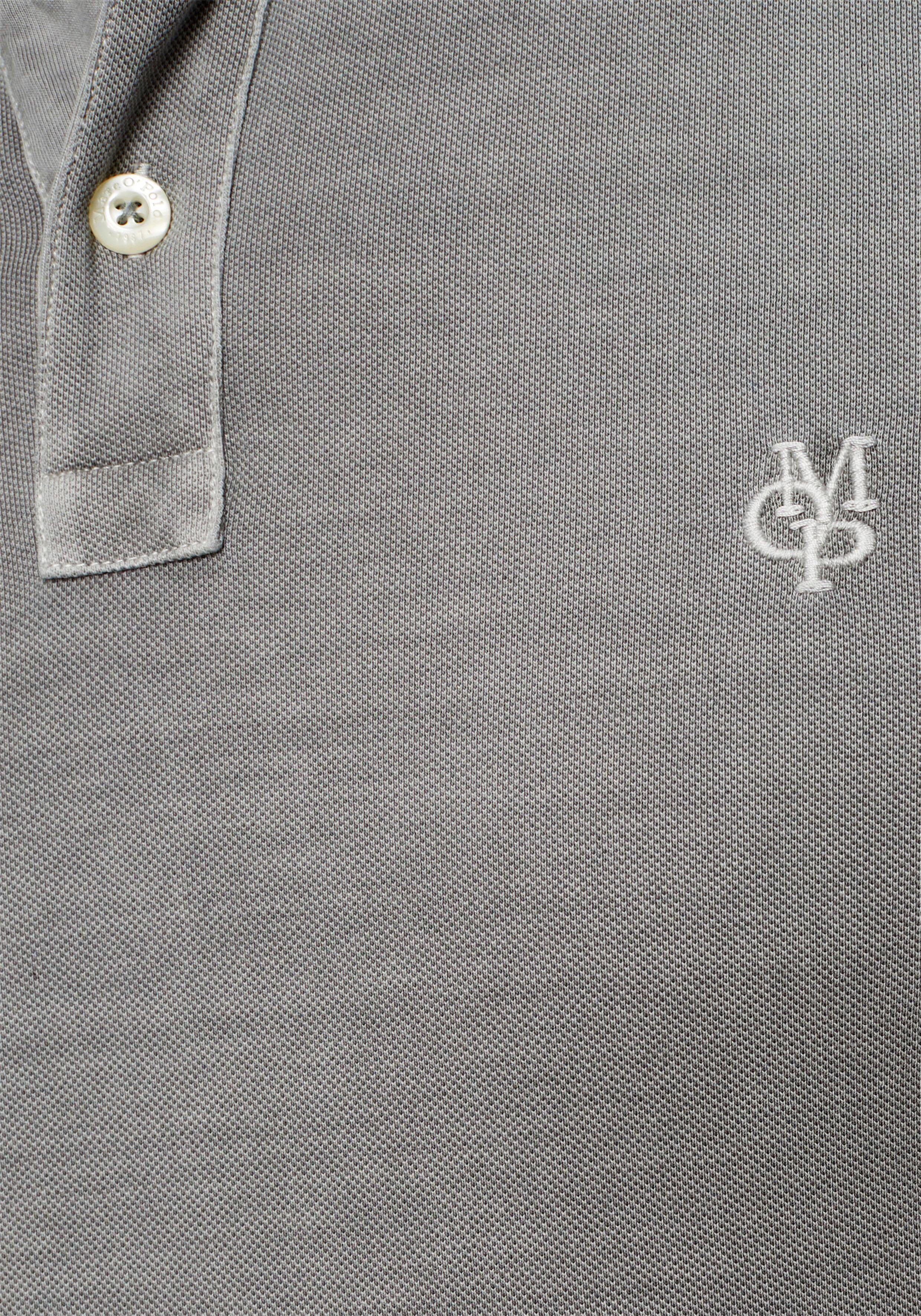 Marc O'Polo Poloshirt mit dezenter Logostickerei grau