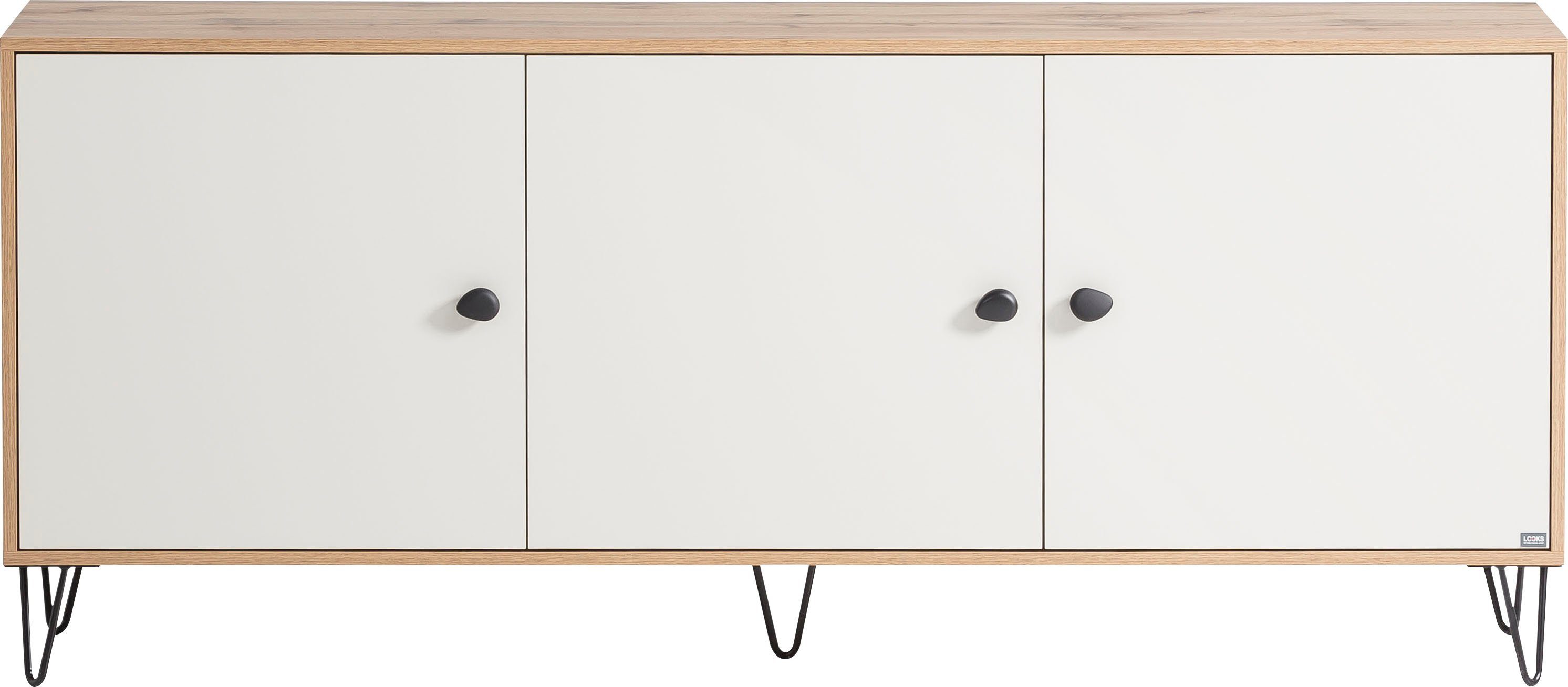 LOOKS by Wolfgang Joop Lowboard Looks Organic, Mit hochwertigen Metallbeschlägen und Softclose-Scharnieren