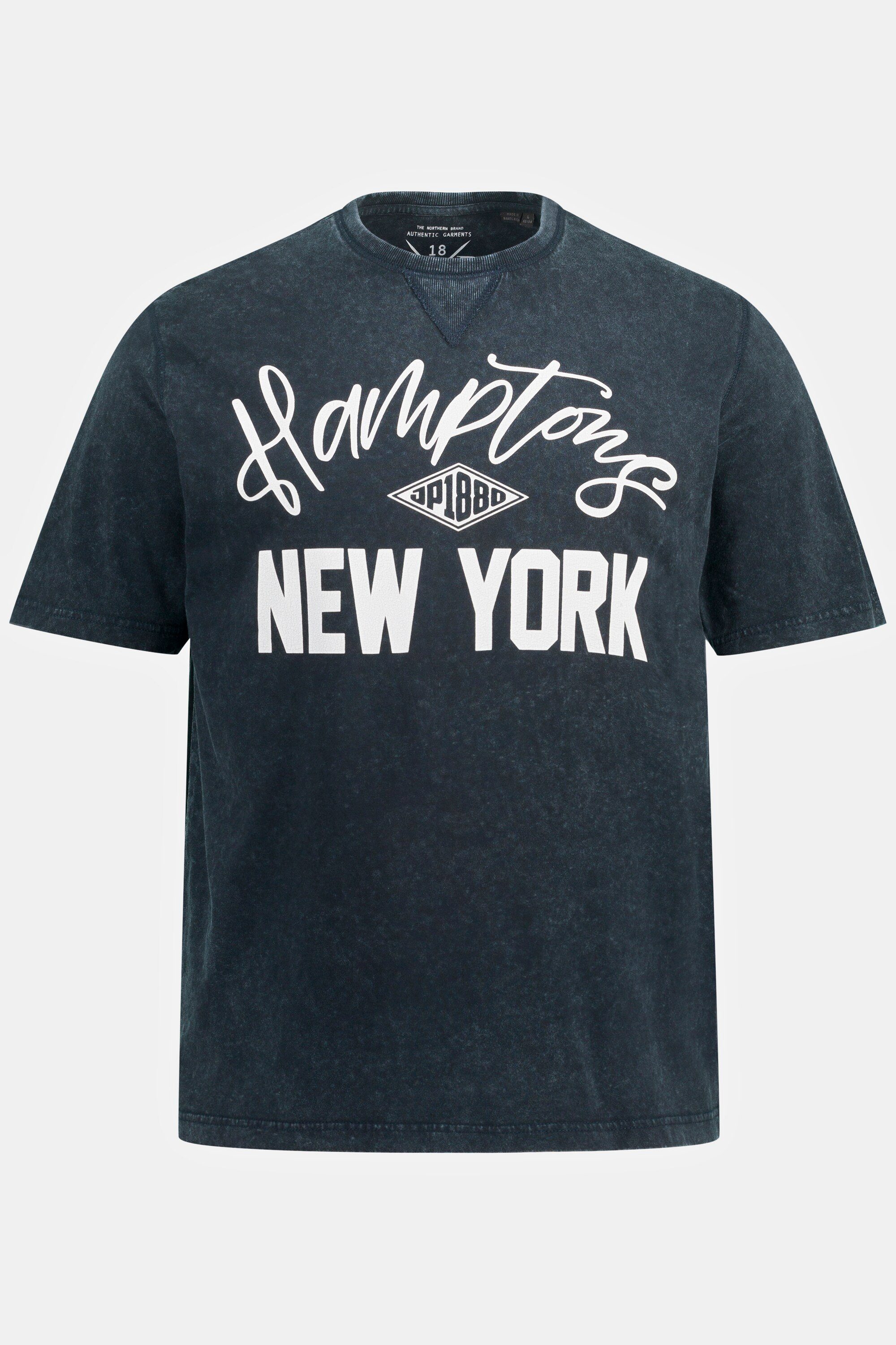 York New JP1880 Look Print Used T-Shirt Halbarm Rundhals T-Shirt