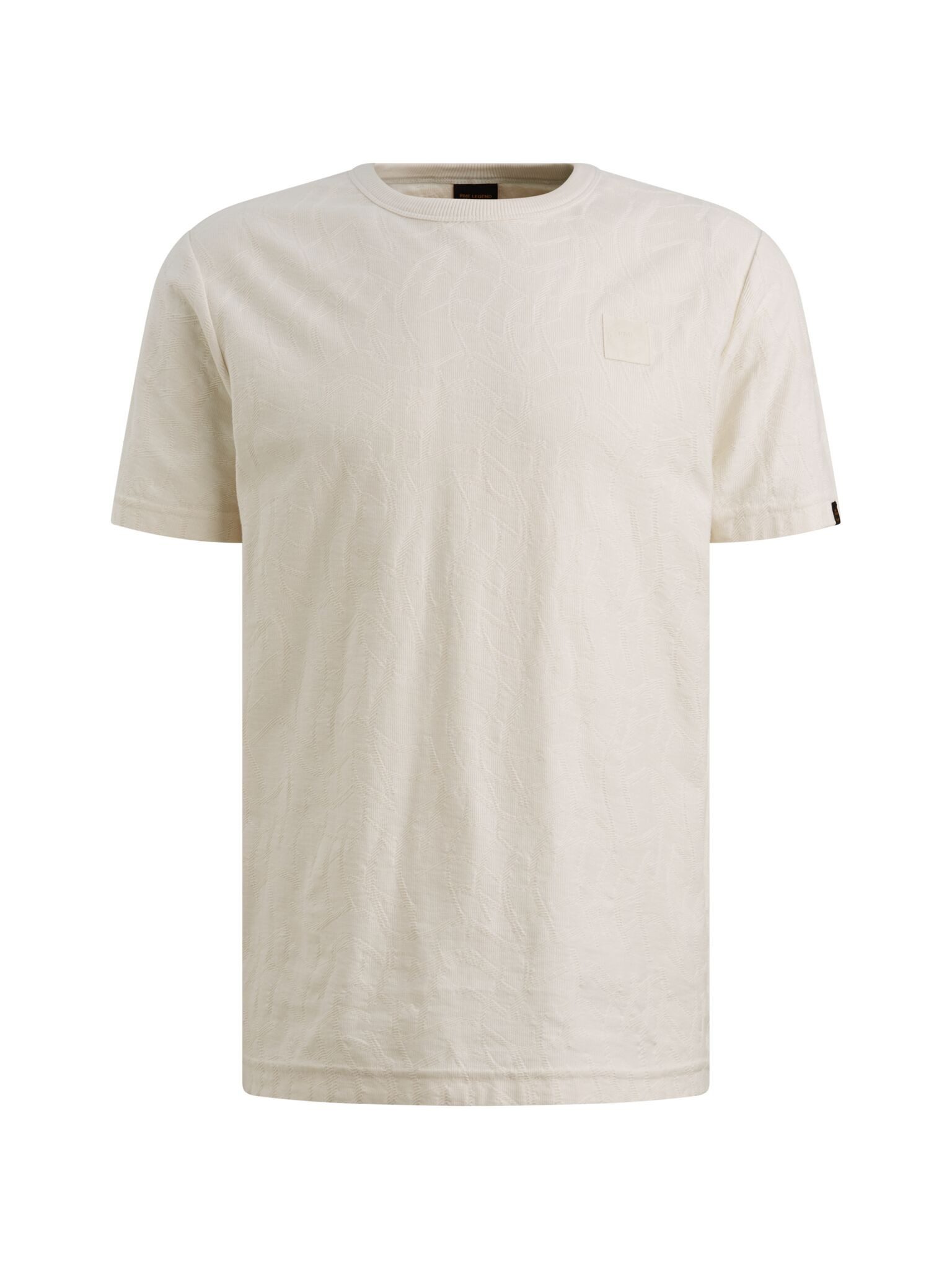 PME LEGEND T-Shirt Short sleeve r-neck jacquard jersey mit Logo Stickerei
