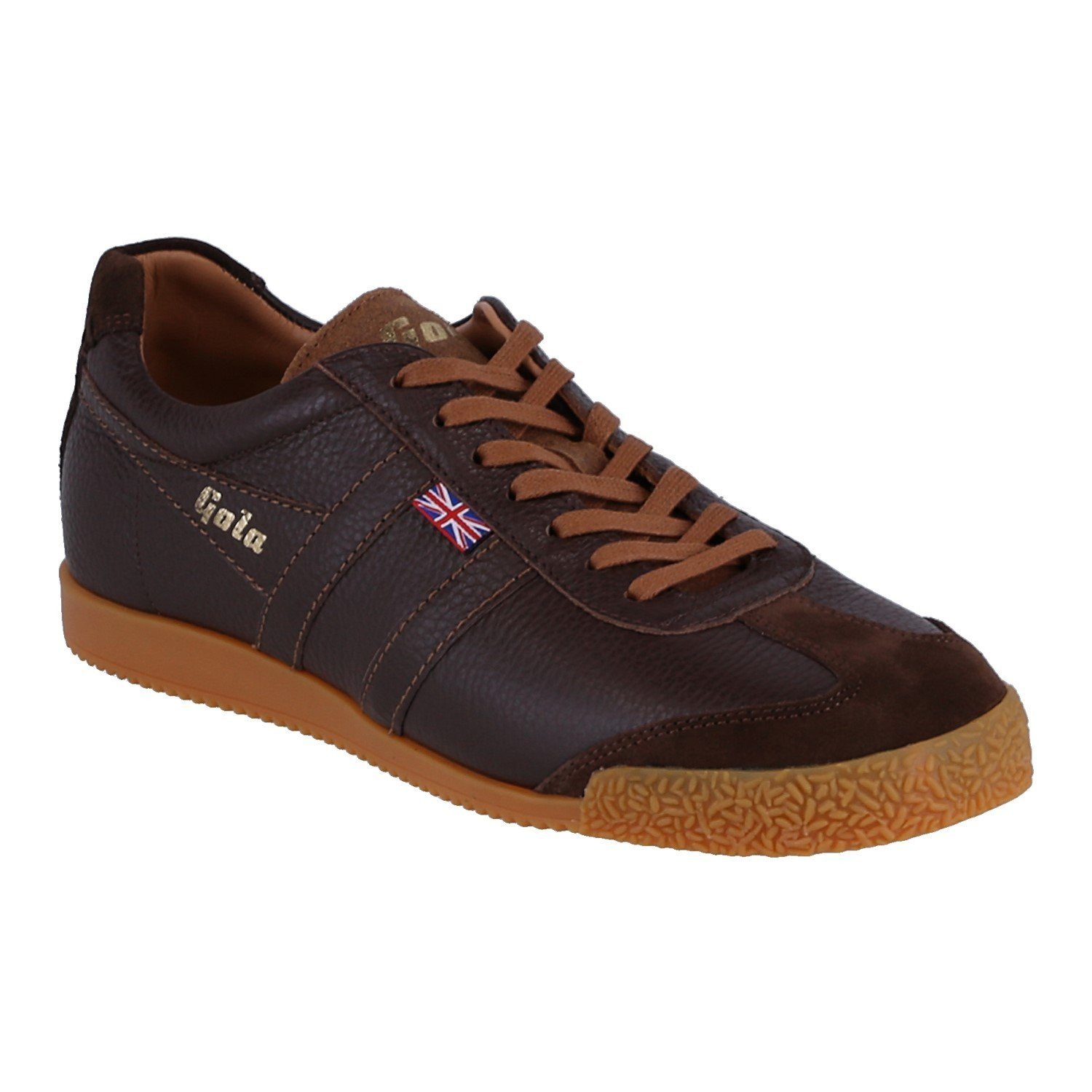 Gola Harrier Leder Windsor - Made in England - braun Herren Sneaker