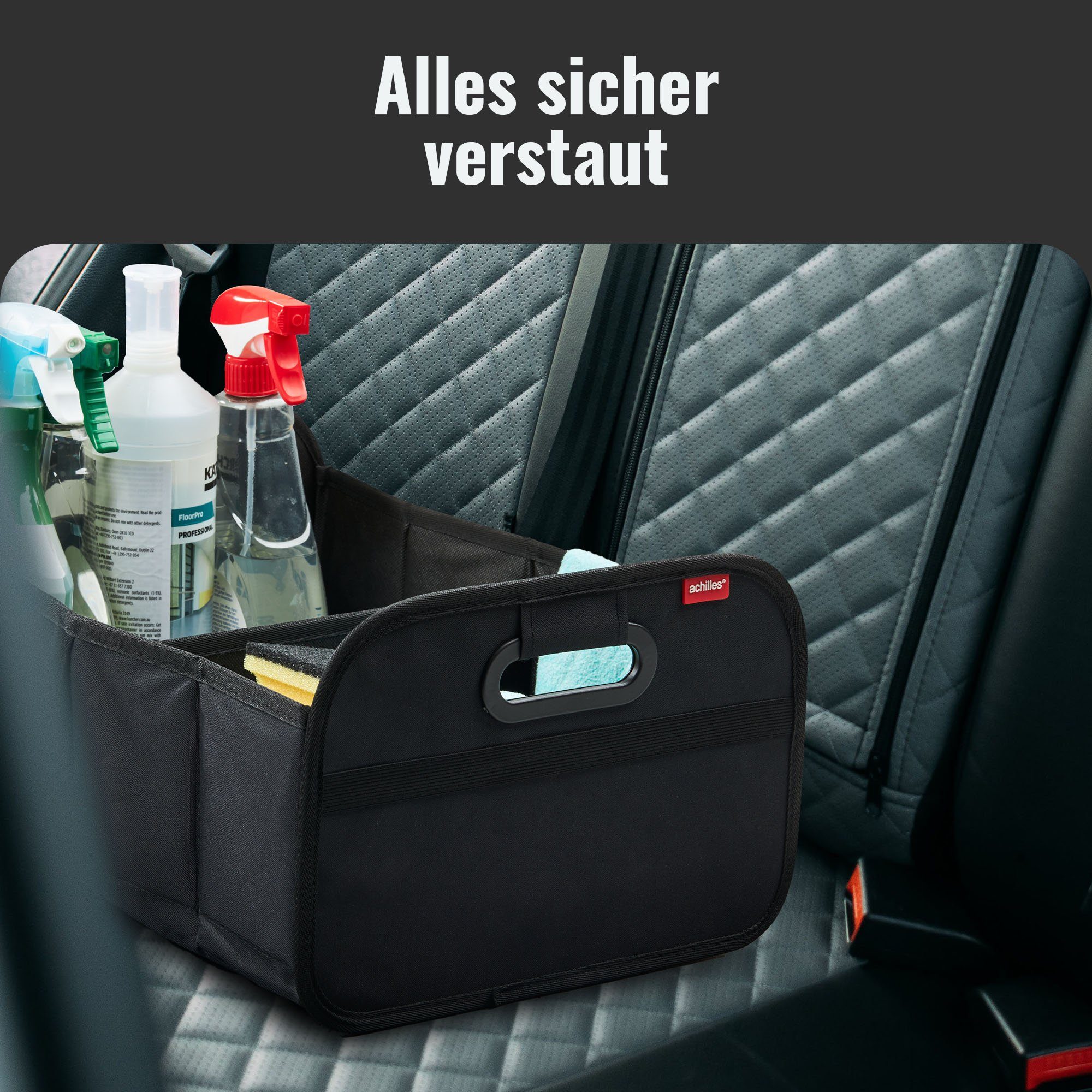 achilles Klappbox Kofferraumtasche faltbar Kofferraum Organizer Auto Faltbox stabil, 30 l