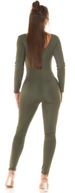 Koucla Overall figurbetonter Jumpsuit, Einteiler unifarben