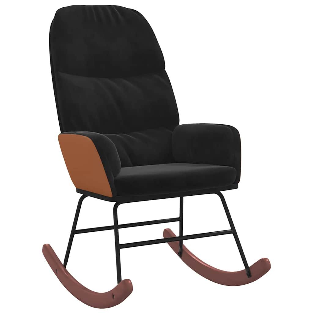 vidaXL Schaukelstuhl Schaukelstuhl Schwarz Samt (1 günstig online kaufen