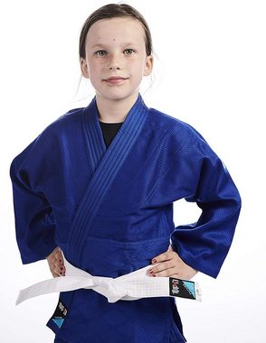 IPPON GEAR Judoanzug Future, [Judoanzug (Jacke & Hose) für Kinder (5 - 10 Jahre) inkl. Gürtel, Gr. 100, Hochwertiges reißfestes Gewebe] - blau