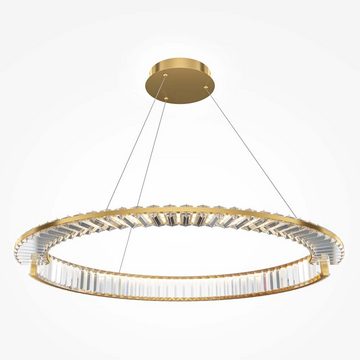 Maytoni LED Pendelleuchte, Pendellampe Esstischleuchte Hängelampe gold LED Kristall