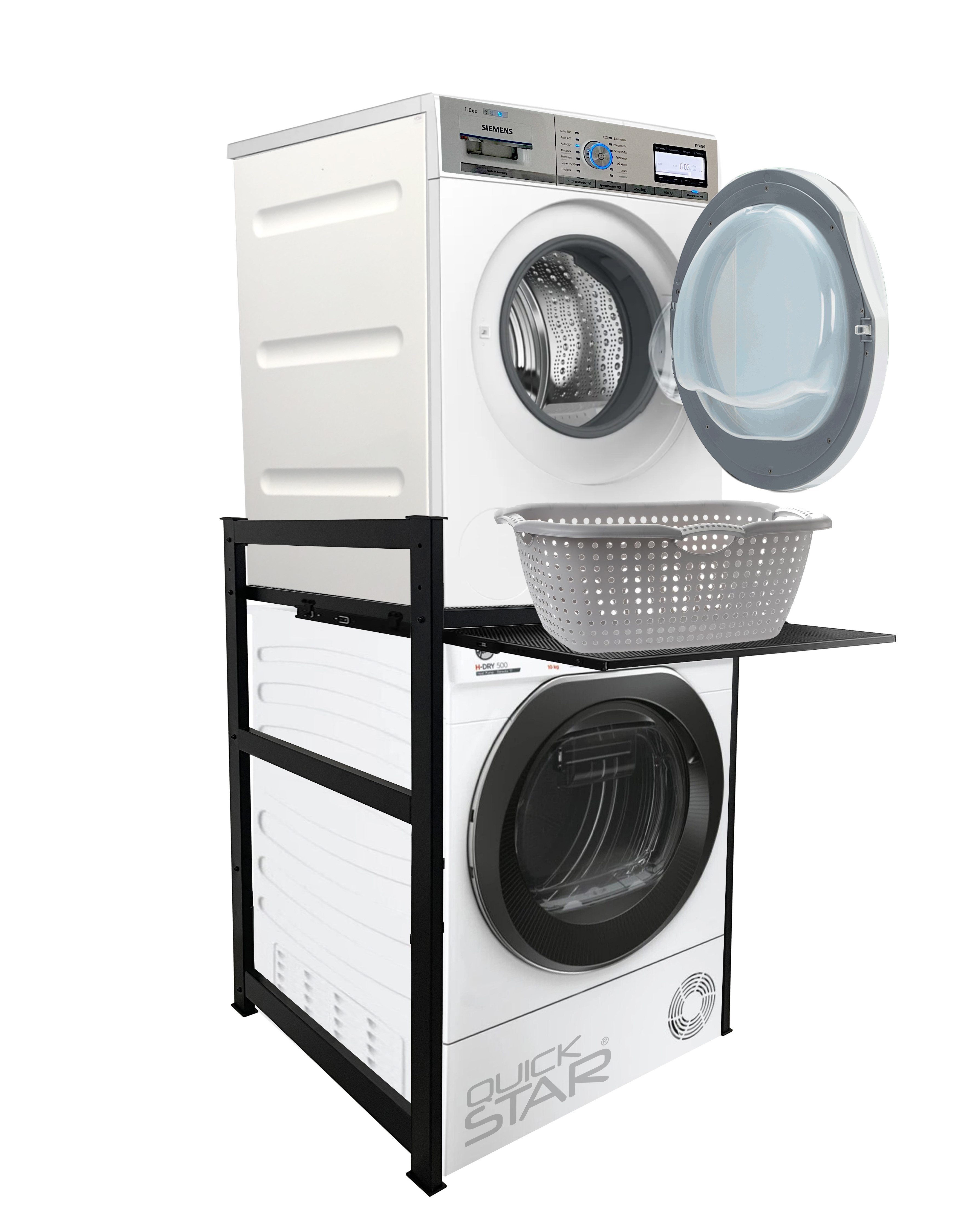 Quick Star Waschmaschinenumbauschrank Waschmaschinenregal Schwarz Mehrere G günstig online kaufen