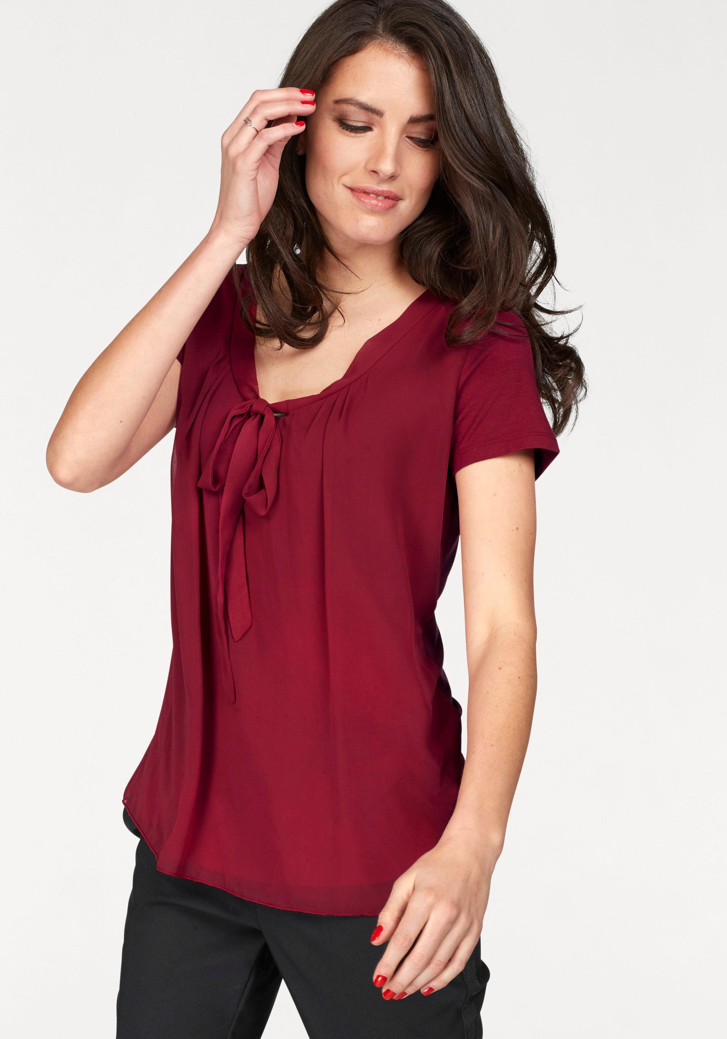 Aniston SELECTED Shirtbluse mit gedoppeltem Vorderteil