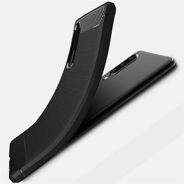 CoolGadget Handyhülle Carbon Handy Hülle für Huawei P30 6,1 Zoll, robuste Telefonhülle Case Schutzhülle für P30 Hülle