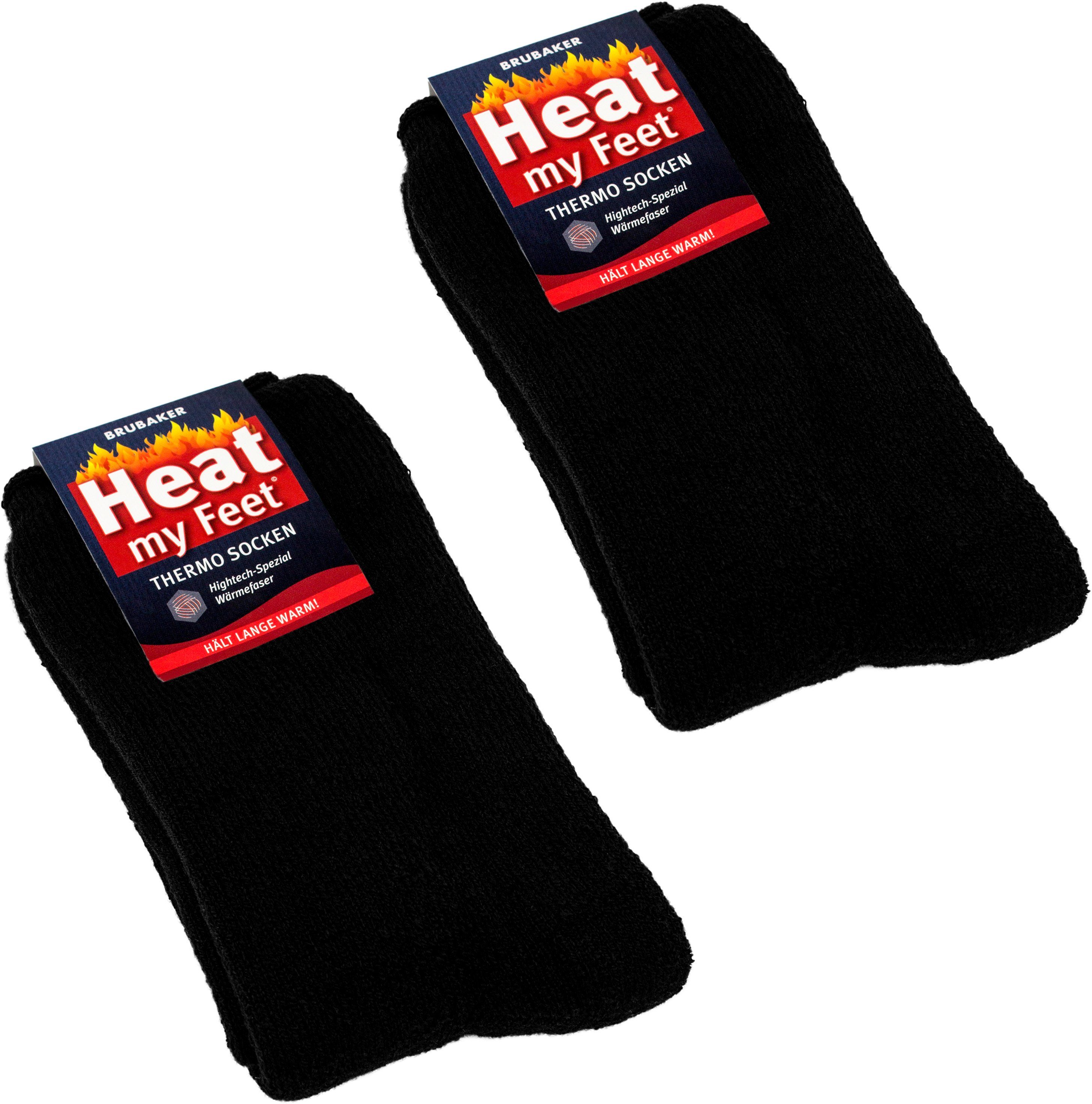 BRUBAKER Термоноски extra warme Kuschelsocken (Set, 2-Paar, Heat my Feet) Wintersocken für Damen und Herren