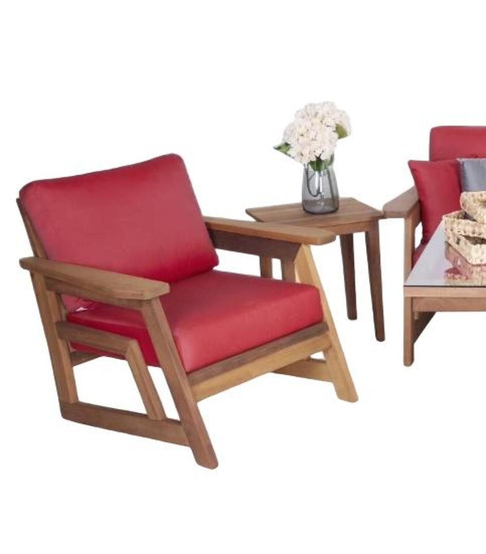 JVmoebel Sessel Roten Relaxsessel mit bequemer Polsterung für den Außenbereich (1-St., Sessel), Made in Europa