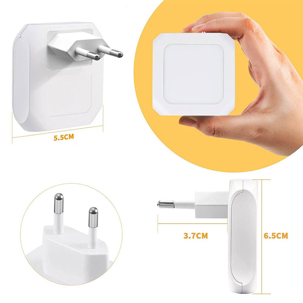 Qualra Nachtlicht Steckdosenlampe Dimmbar LED Nachtlicht Nachtlampe Steckdose Kinder