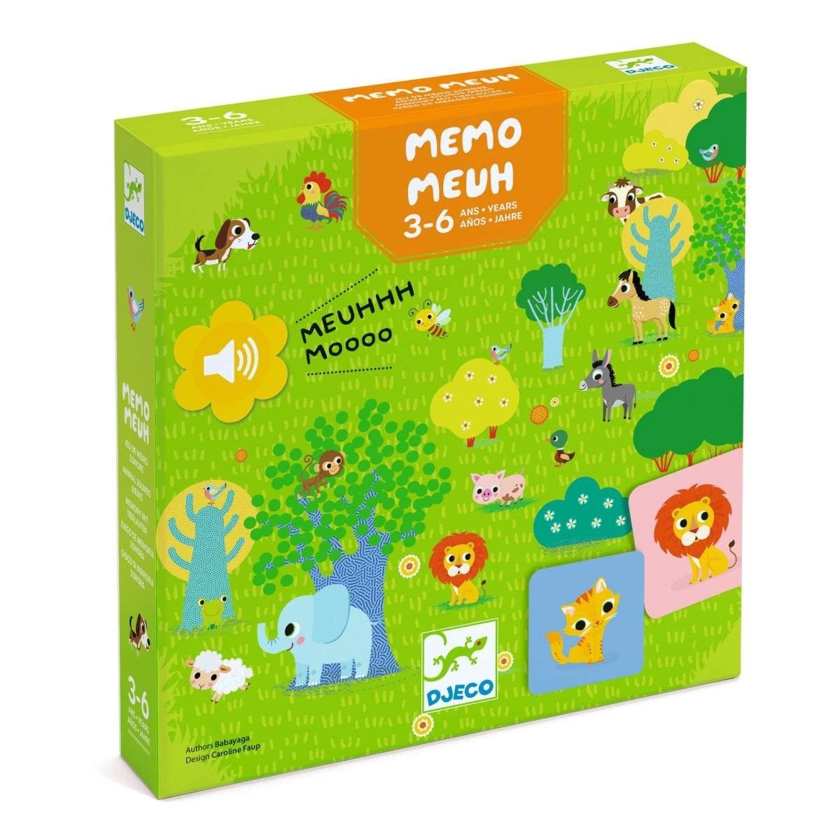 DJECO Spiel Memo Meuh Familienspiel für Kinder, Memo Meuh, Gesellschaftsspiel