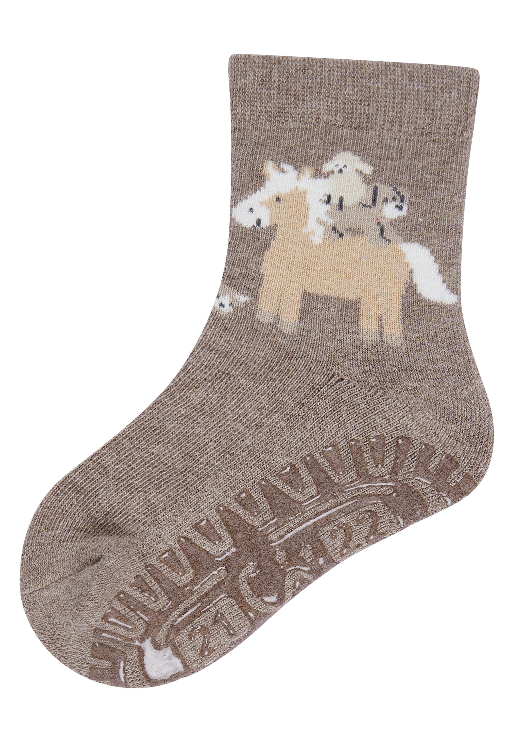 Sterntaler® ABS-Socken Fliesen Flitzer AIR Bauernhof