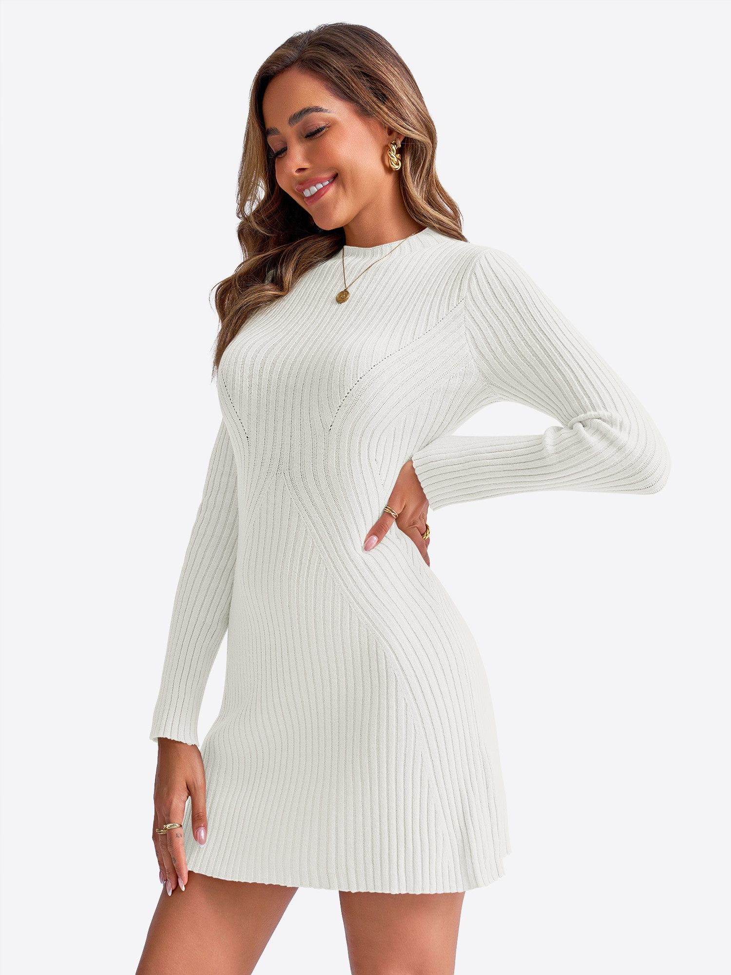 Imily Bela Strickkleid Damen Schmal geschnittenes günstig online kaufen