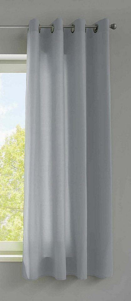 Vorhang, Gardinenbox, Ösen (1 St), blickdicht, Microfaser, Schal Ösen  »Berlin« Blickdicht Matt 20405N