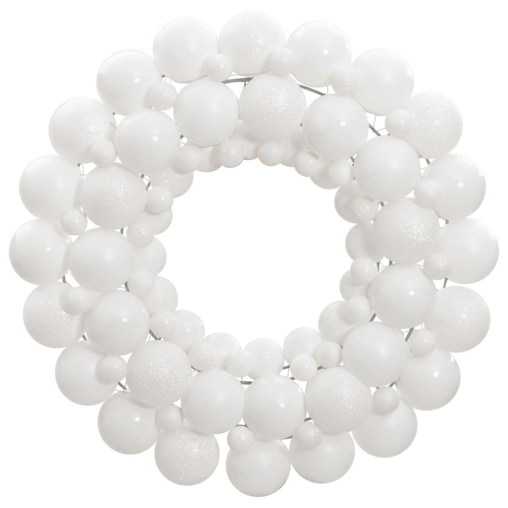 vidaXL Christbaumschmuck Weihnachtskranz Weiß 45 cm Polystyrol (1-tlg)