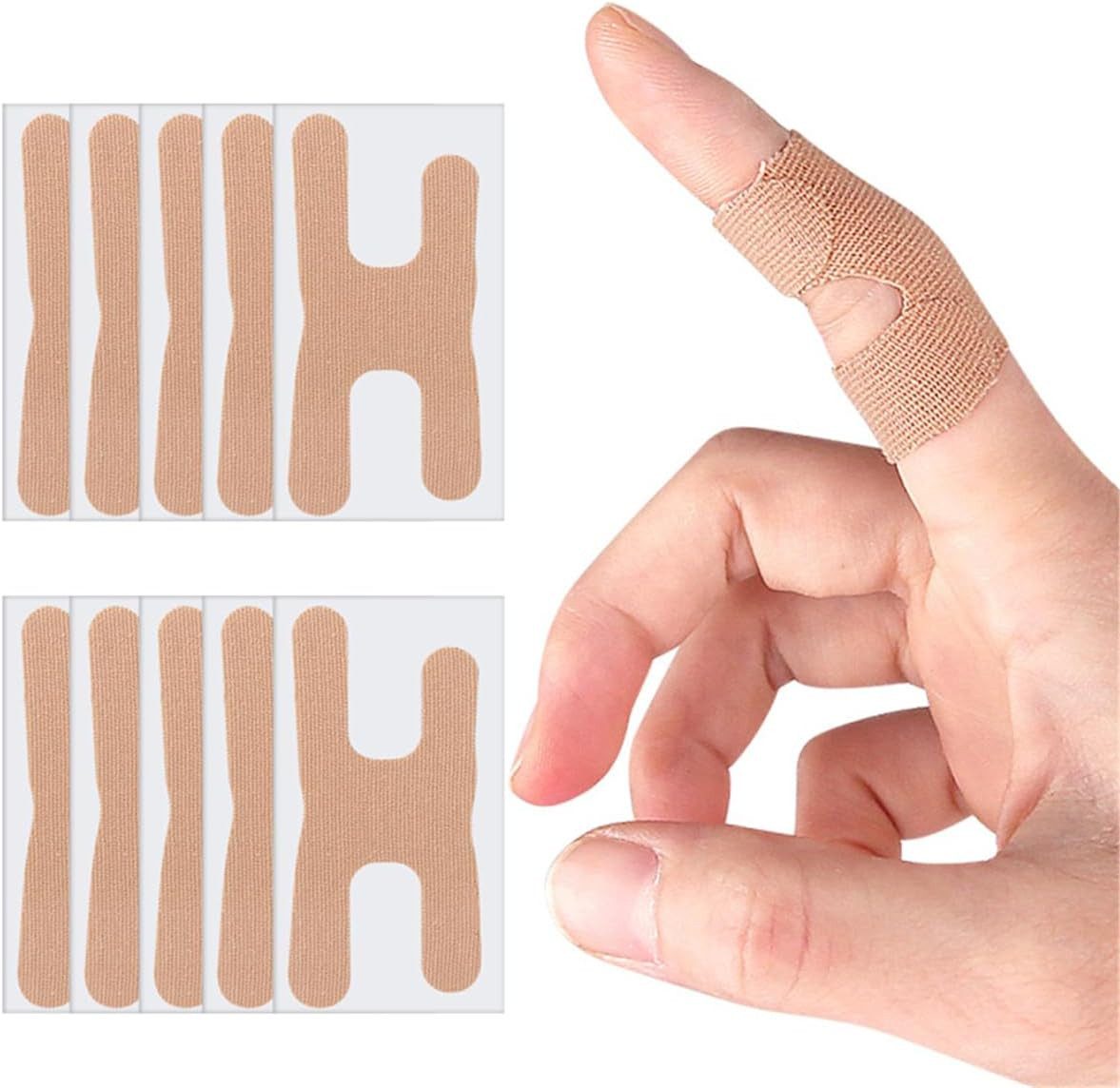 COOL-i ® Fingerbandage 10er Set Finger Tape selbsthaftend, elastisch, atmungsaktiv, hautfreundlich, zuschneidfrei, Anti Reibung Schutz