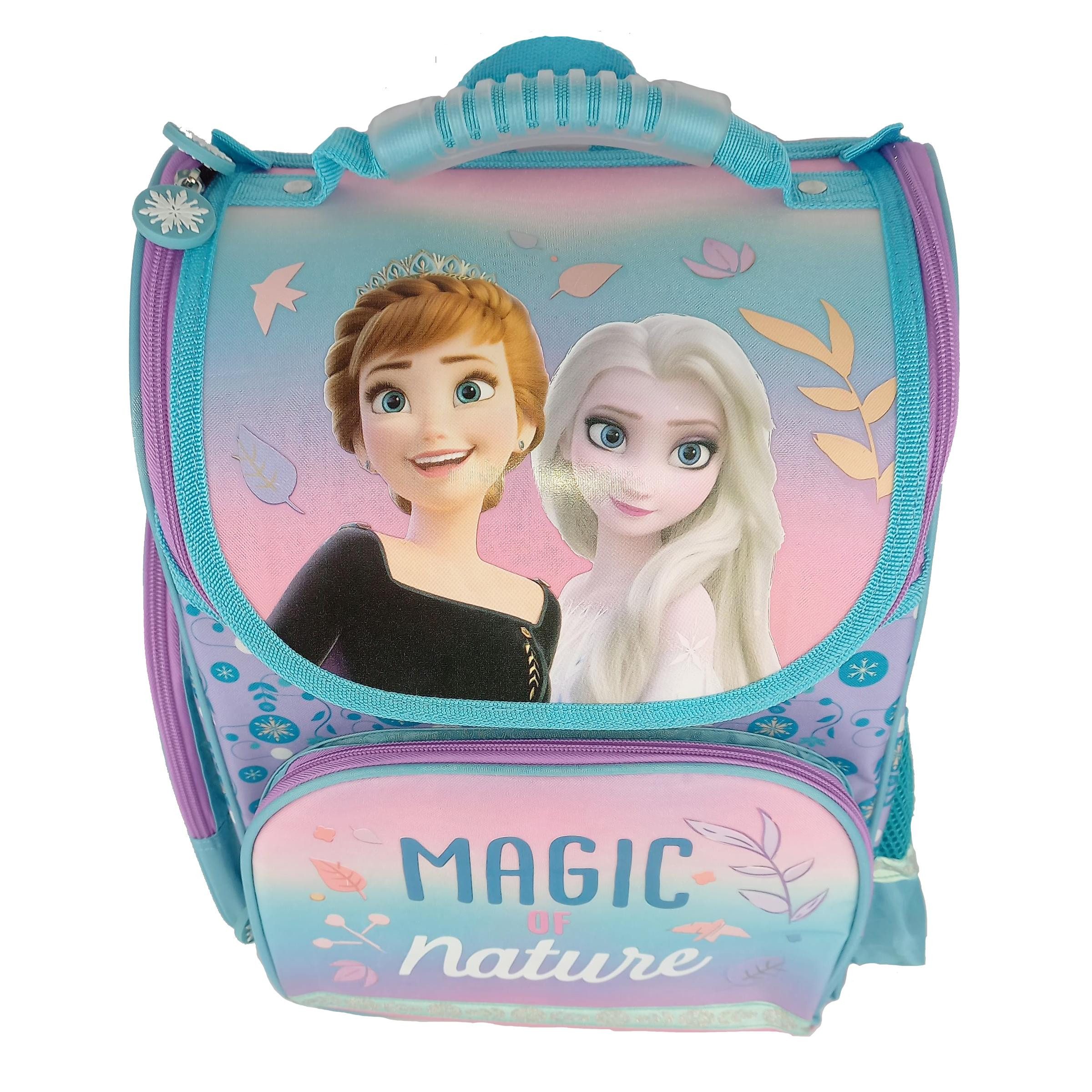 KiddiBex Schulranzen Mädchen Frozen (Set, 4-tlg., Schulranzen, Federmäppchen, Turnbeutel, Regenschutz), Schultasche Mädchen 1. Klasse Eiskönigin Elsa - Grundschule Ranzen