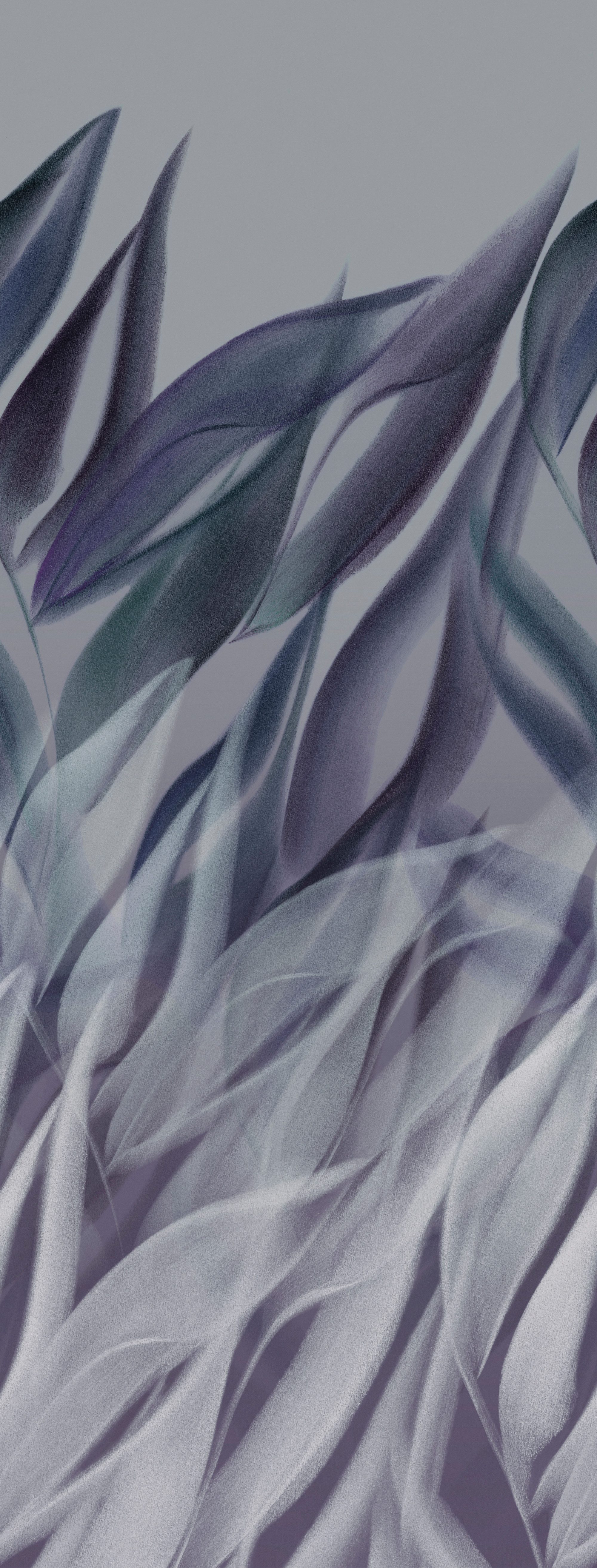 Rasch Vliestapete Wandbild Blätter blau-mint 367782