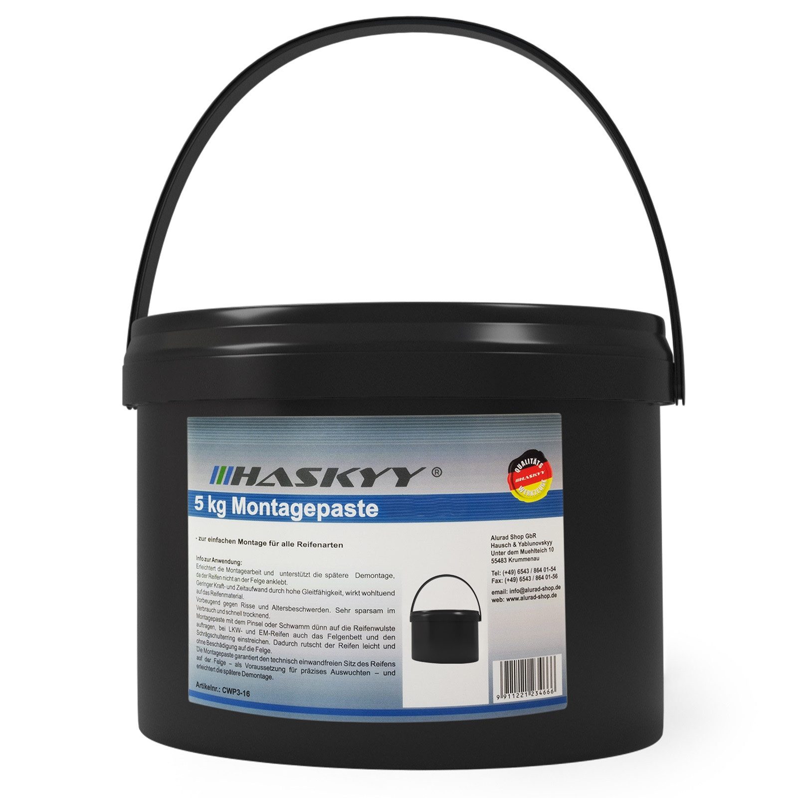 HASKYY Montagepaste Reifenmontagepaste 5kg Schwarz Montagepaste Reifen Montierpaste Wax