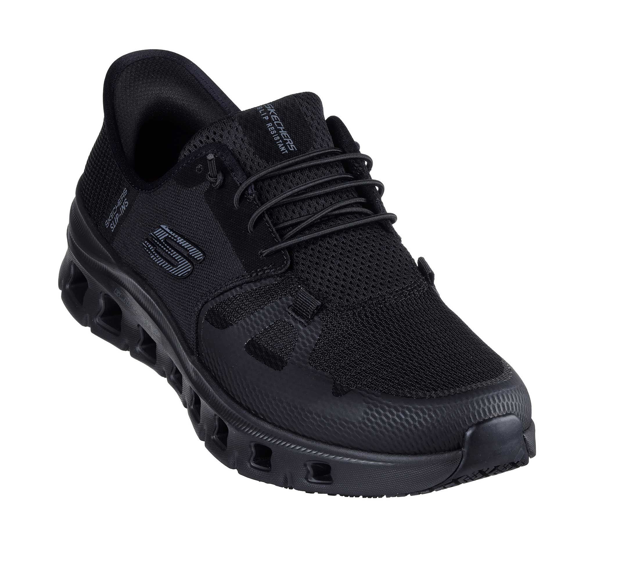 Skechers GLIDE-STEP PRO OB SR Berufsschuh Herren Slip-On ohne Schnüren Arbeitsschuh Air-Cooled - Memory Foam - Vegan - EN ISO 20347:2022+A1:2024