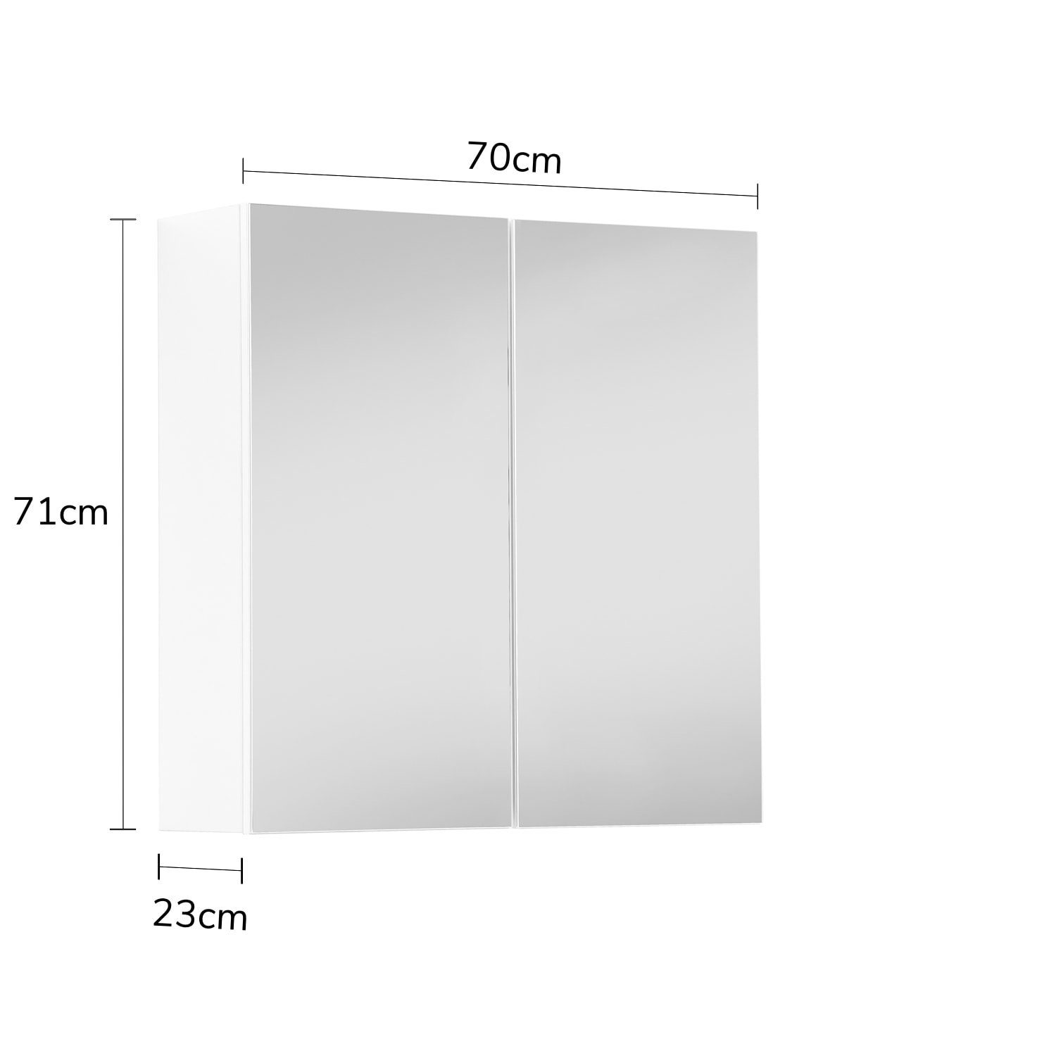 Spiegelschrank mokebo Weiß mit Weiß Die | Badezimmerschrank Einlegeböden) in 2 Weiß (mit Fächern hängender Badenixe oder 3 Badschrank