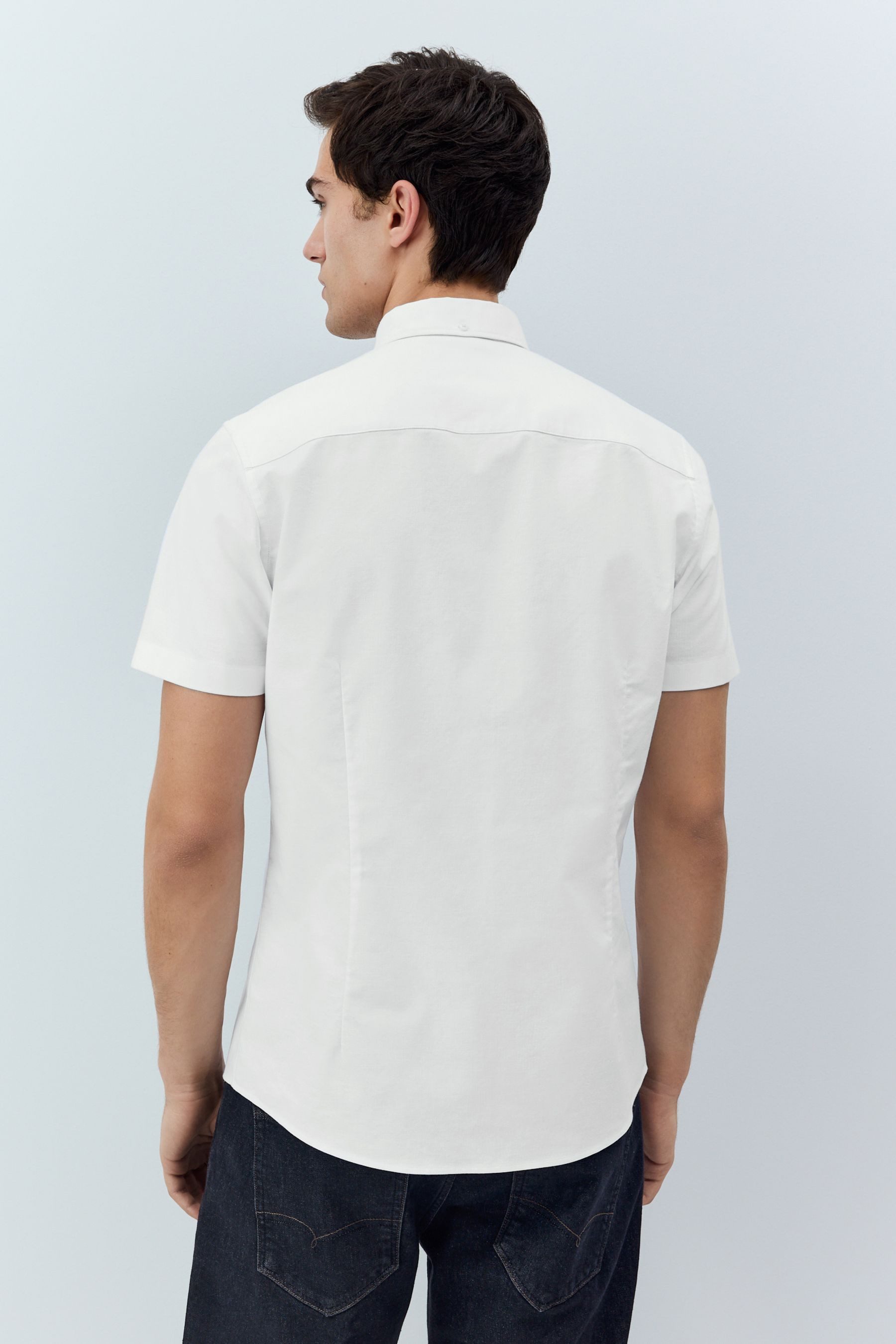 Next Kurzarmhemd Trident Oxford-Kurzarmhemd mit Stretch (1-tlg)