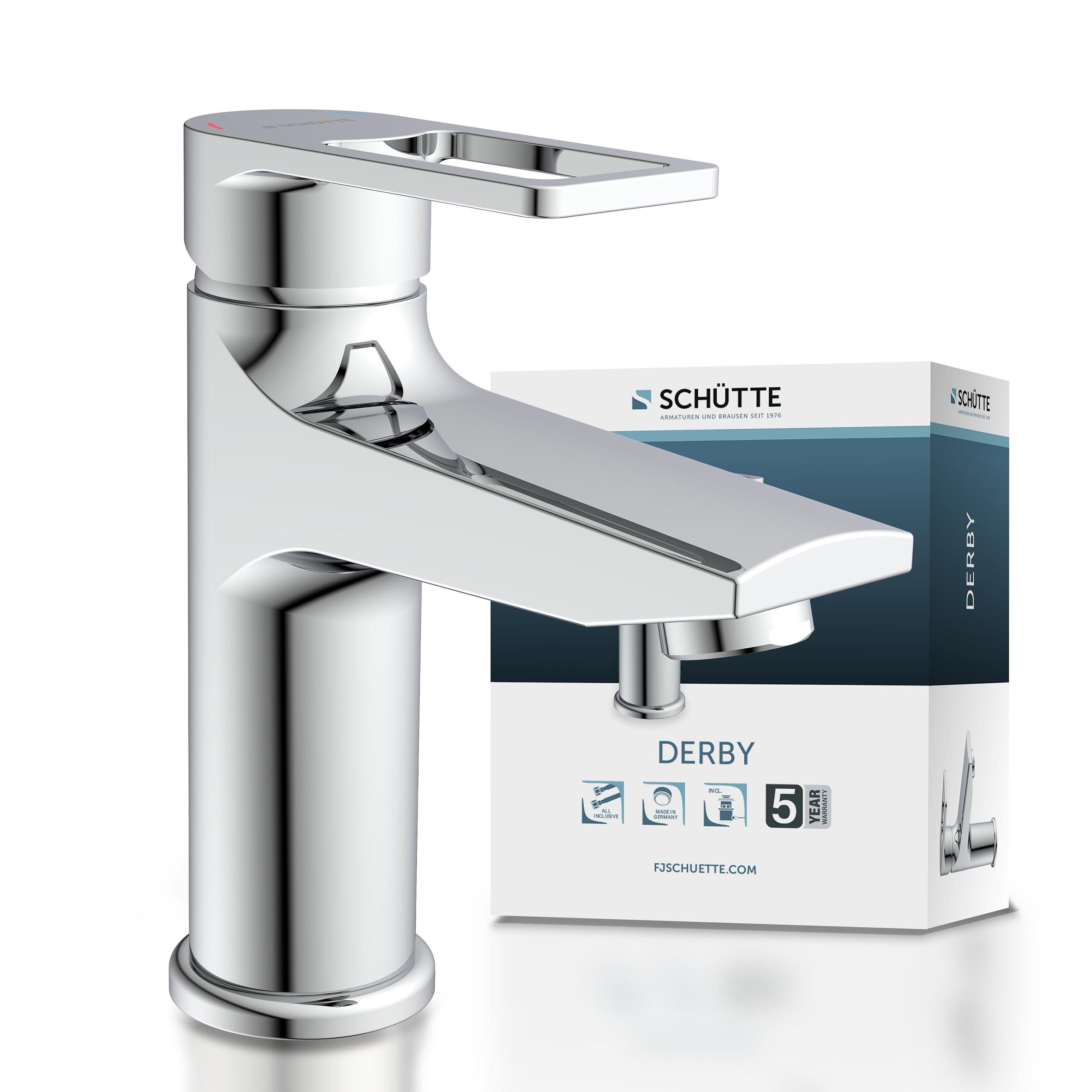 Schütte Waschtischarmatur DERBY Wasserhahn Bad, geräuscharm, Marken Mischdüse
