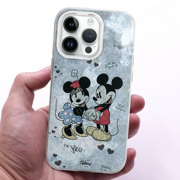 DeinDesign Handyhülle Disney Mickey & Minnie Mouse Vintage Mickey&Minnie In Love, Apple iPhone 14 Pro Silikon Hülle Bumper Case Handy Schutzhülle