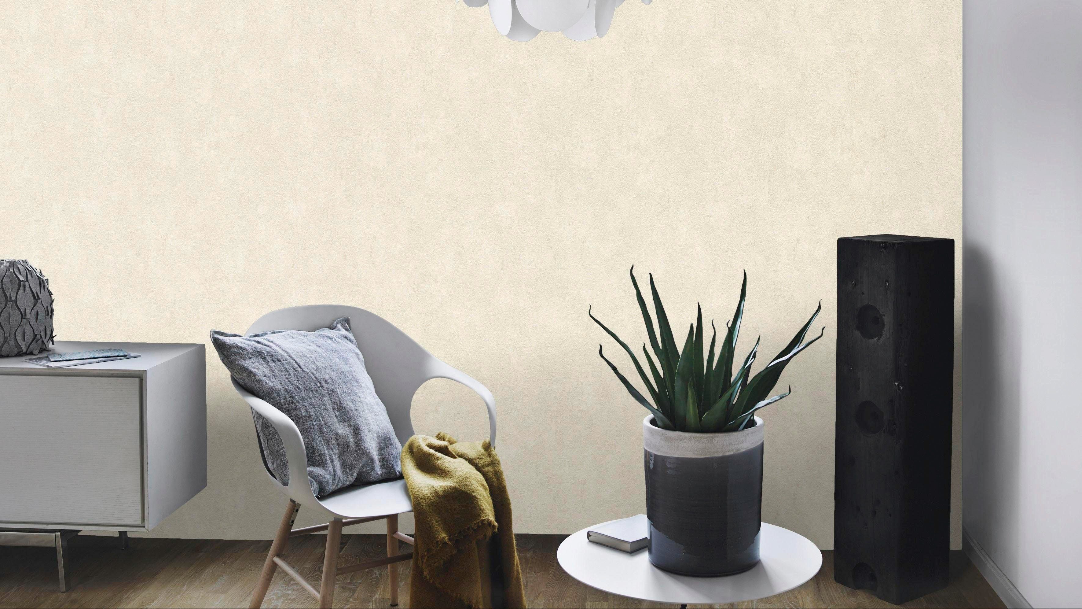 Rasch Vinyltapete Lucera, geprägt, Strukturmuster, uni, (1 St)