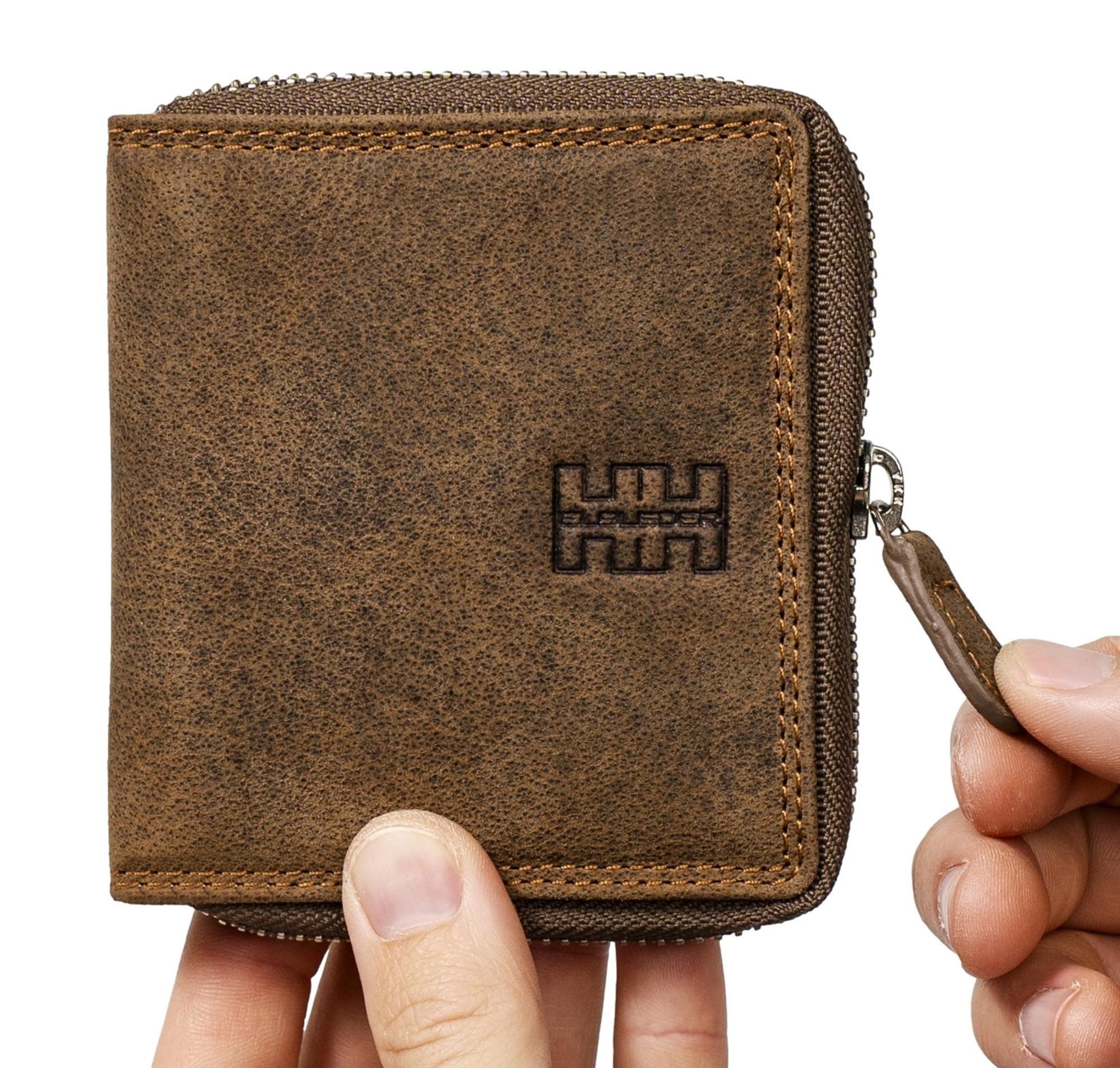 Elbleder Geldbörse 109 Carré umlaufender Reißverschluss günstig online kaufen