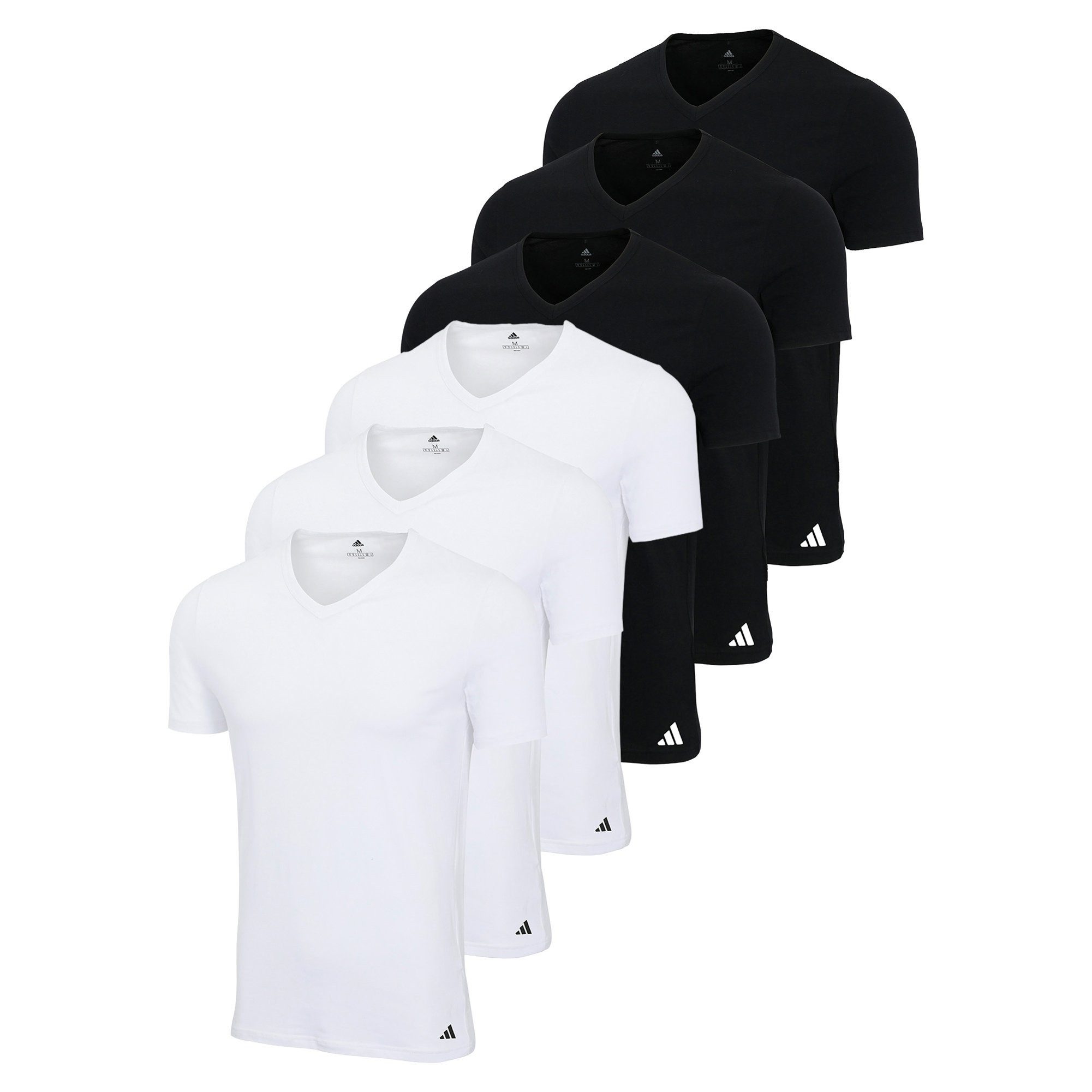 adidas Sportswear T-Shirt Herren T-Shirt 6er Pack Baumwolle (Packung, 6er Pack)