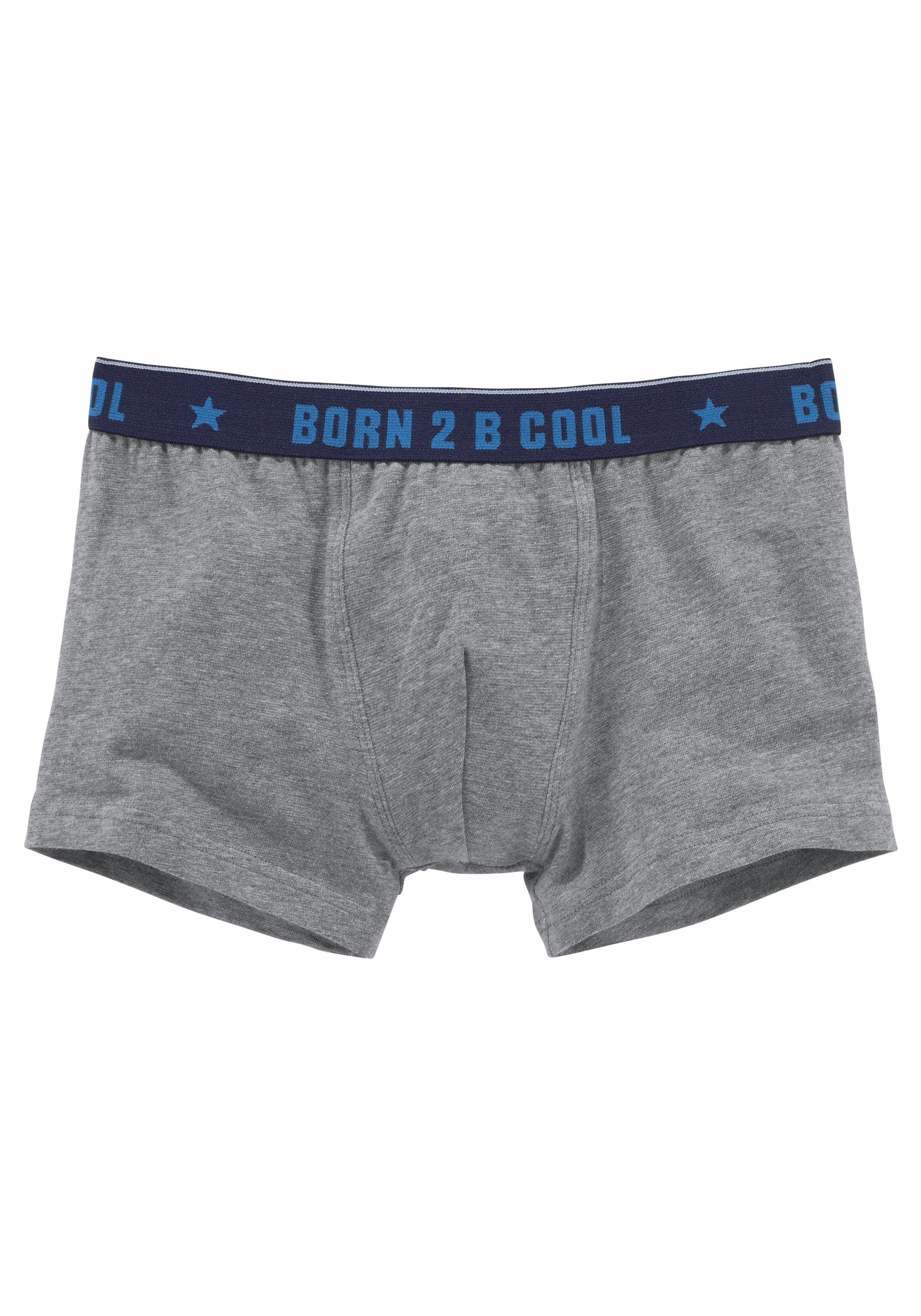 AUTHENTIC LE JOGGER Boxer Boxershorts für Jungen (Packung, 3-St) mit "BORN 2 B COOL" Bund