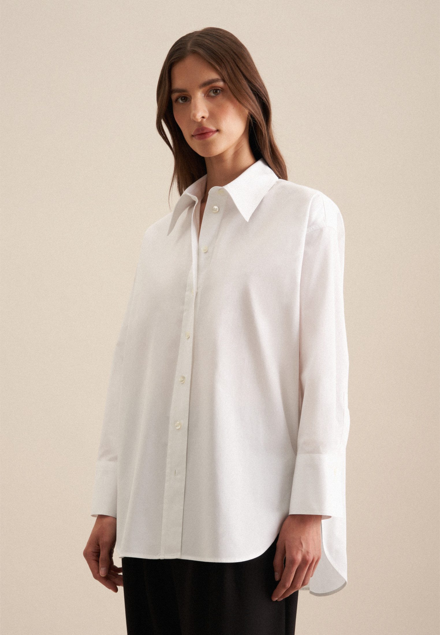 Longbluse Schwarze Rose