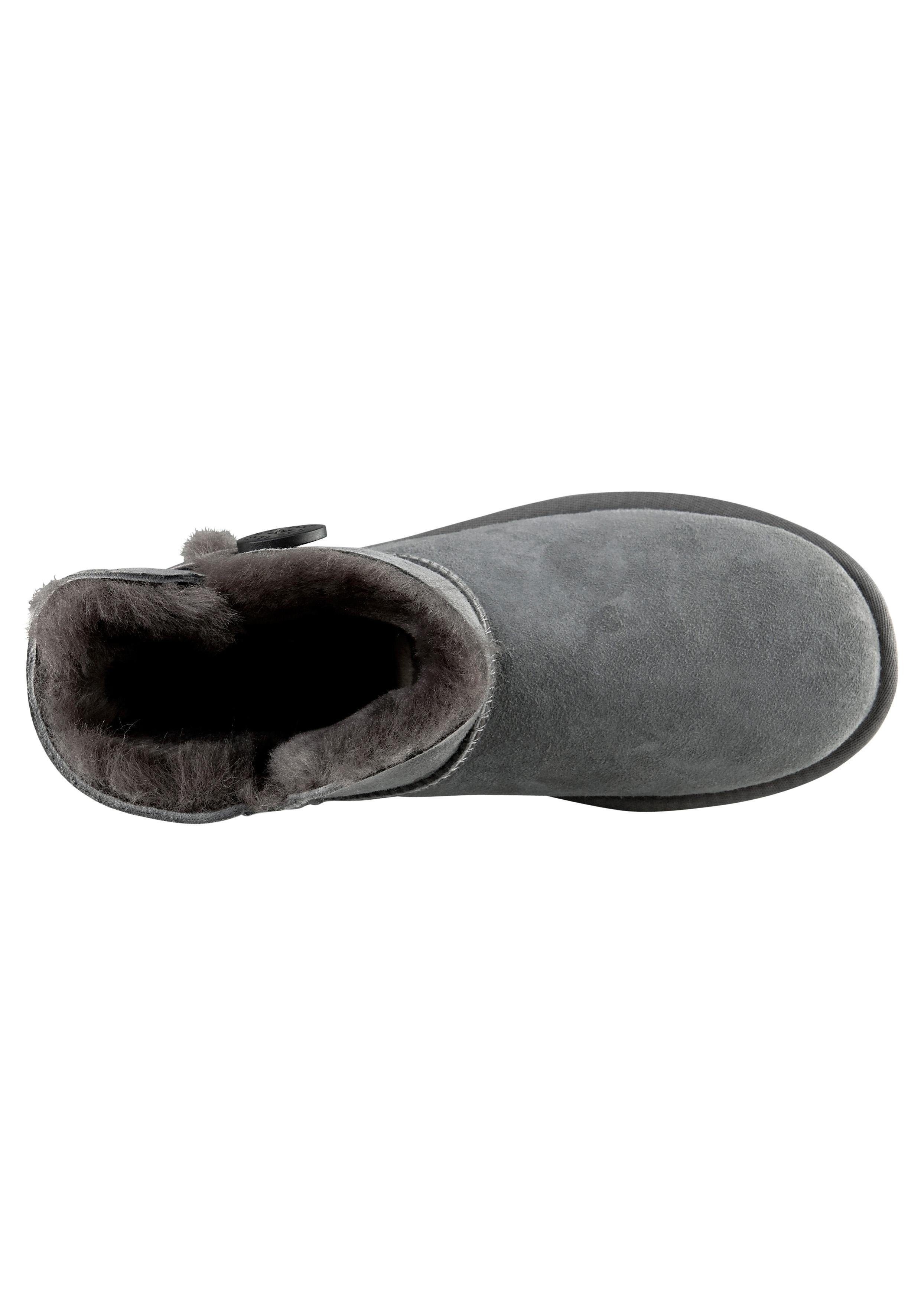 grey tollem Winterboots Logoknopf-Detail 2 Bailey Mini Button UGG mit