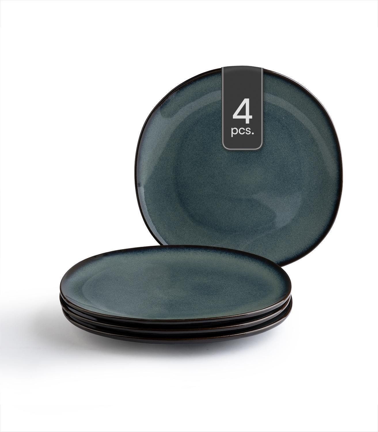 Villeroy & Boch Speiseteller LAVE, Speiseteller, Grau, Braun, Ø 28 cm
