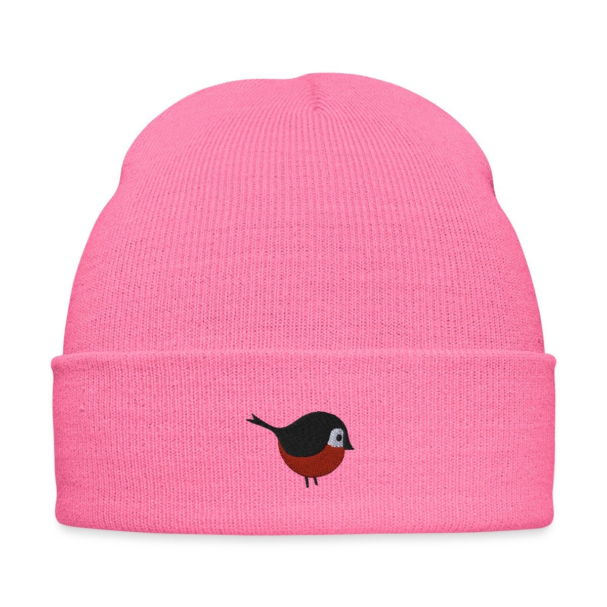 Spreadshirt Beanie Vogel Stickerei Bestickte Wintermütze (1-St)
