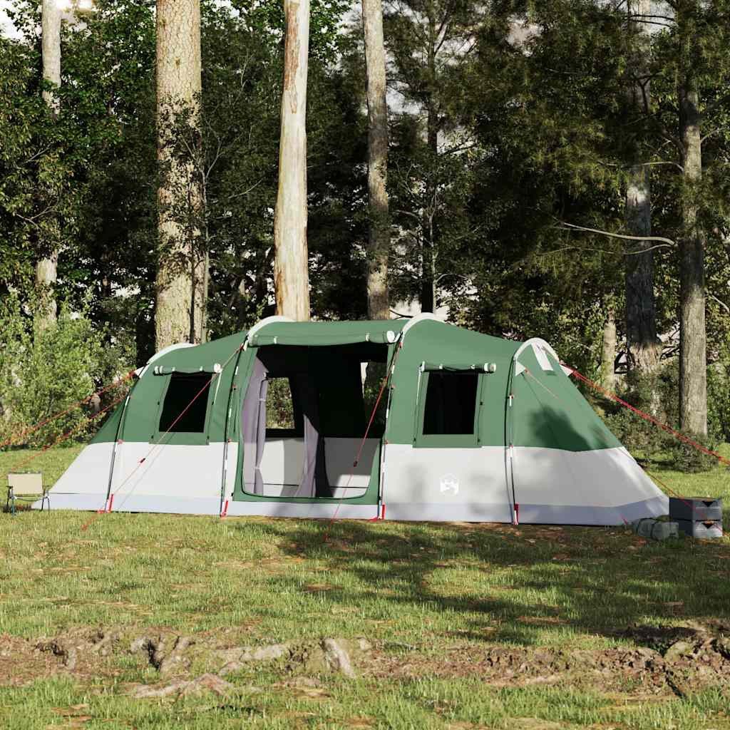 furnicato Faltzelt Familienzelt Tunnelzelt 564x240x205 cm Grün, (1 tlg), Campingzelt mit 2 Schlafkabinen, E-Anschluss und Tragetasche