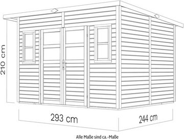 KONIFERA Gartenhaus Felix 4, BxT: 334x277 cm, Inklusive Fußboden