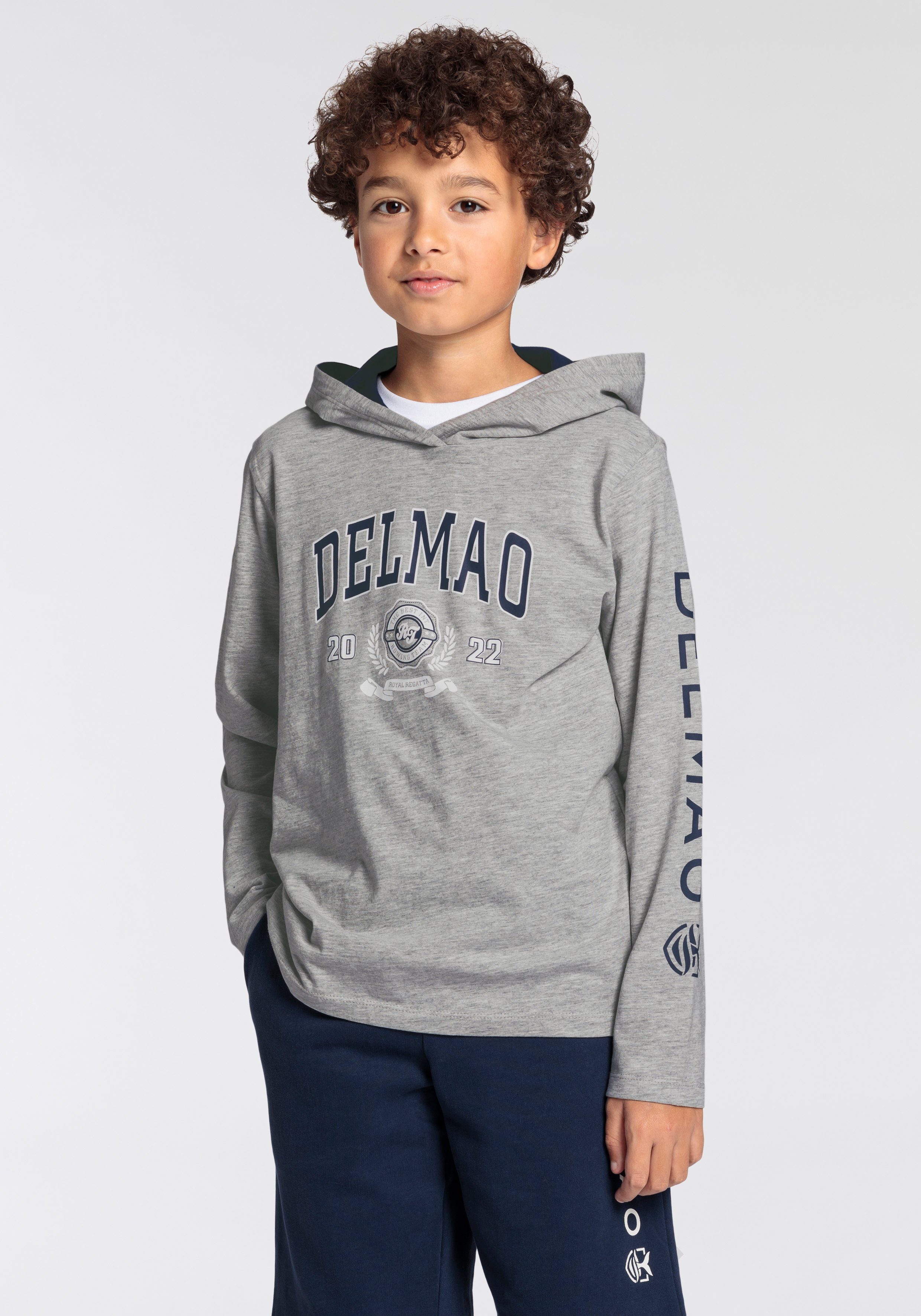 DELMAO Kapuzenshirt für Jungen, mit Ärmeldruck. NEUE MARKE