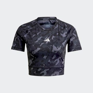 adidas Performance T-Shirt TECHFIT CAMO PRINT CROP TRAINING