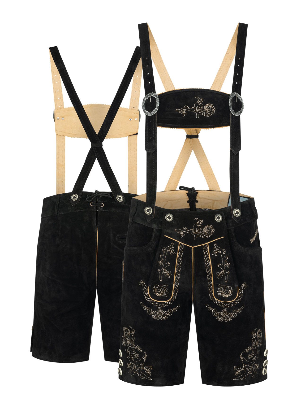 Steigenhöfer Manufaktur Trachtenlederhose Lederhose Herren Tracht kurz - Lu günstig online kaufen