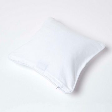 Kissenbezüge Weißer Kissenbezug aus Baumwolle, 30 x 30 cm, Homescapes